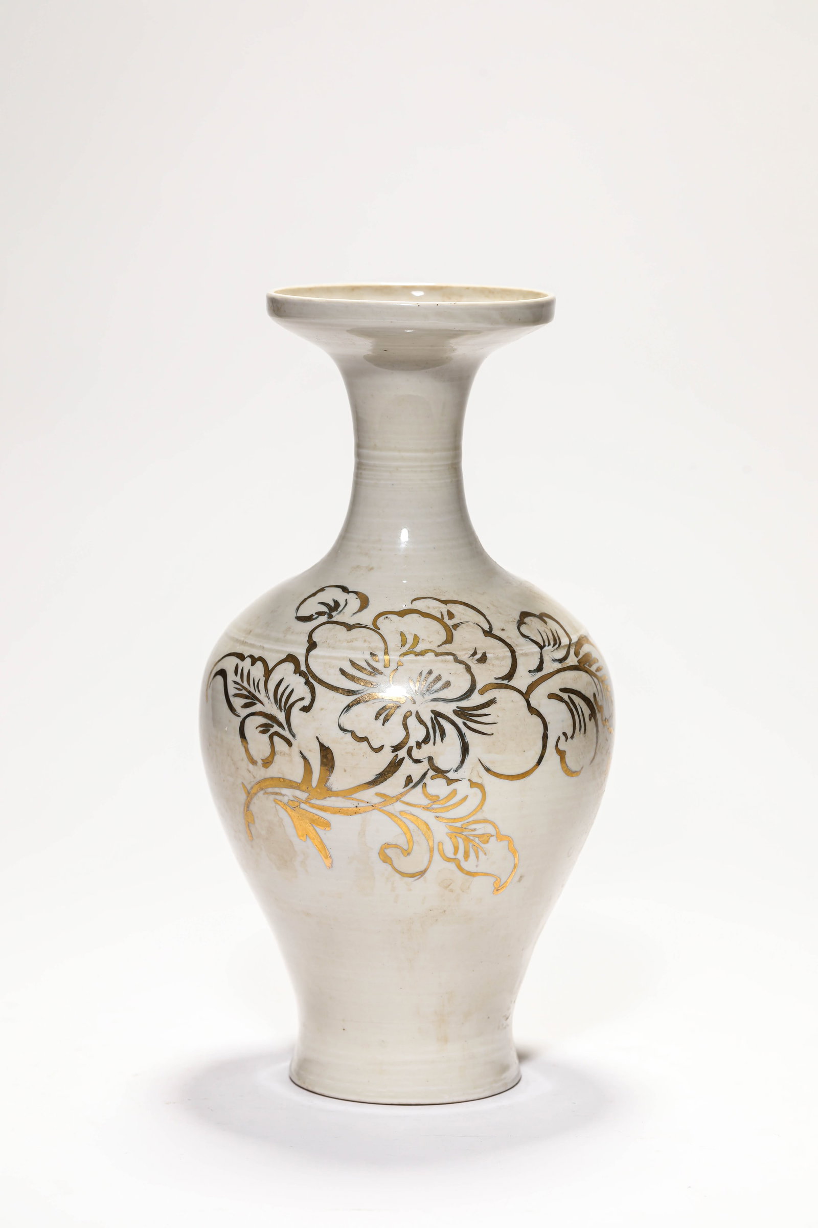 A DING-TYPE GILT-DECORATED 'FLORAL' VASE (1 of 5)