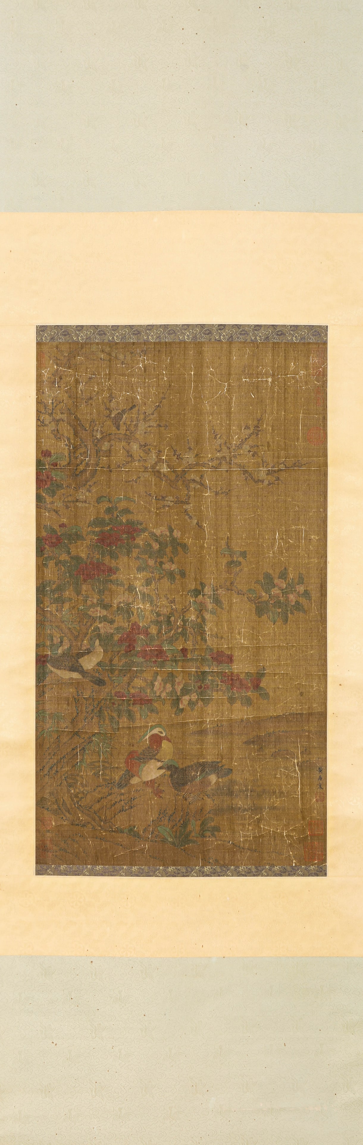 HUANG JUCAI (933-993), ATTRIBUTED TO, FLOWER-AND-BIRD: HUANG JUCAI (933-993), ATTRIBUTED TO, FLOWER-AND-BIRD Description: Dimensions: Width: 48 cm x Height: 86 cm. All measurements are approximate.