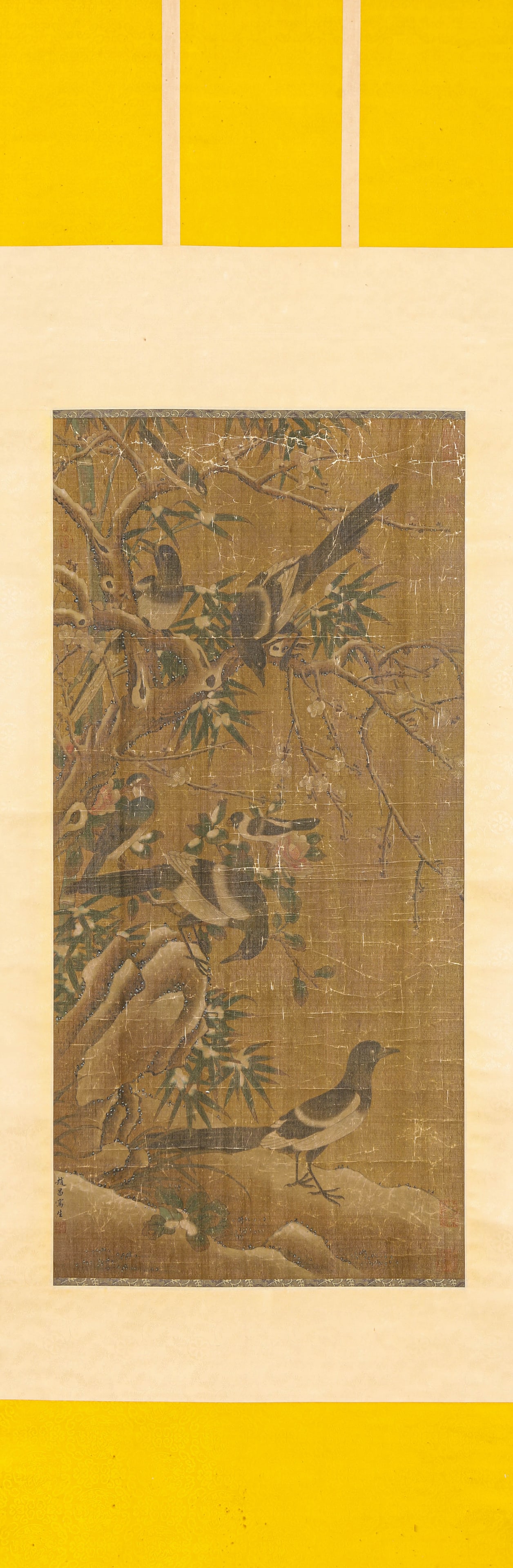 ZHAO CHANG (ACT. 11TH CENTURY), ATTRIBUTED TO, FLOWER-AND-BIRD: ZHAO CHANG (ACT. 11TH CENTURY), ATTRIBUTED TO, FLOWER-AND-BIRD Description: Dimensions: Width: 47.5 cm x Height: 110 cm. All measurements are approximate.