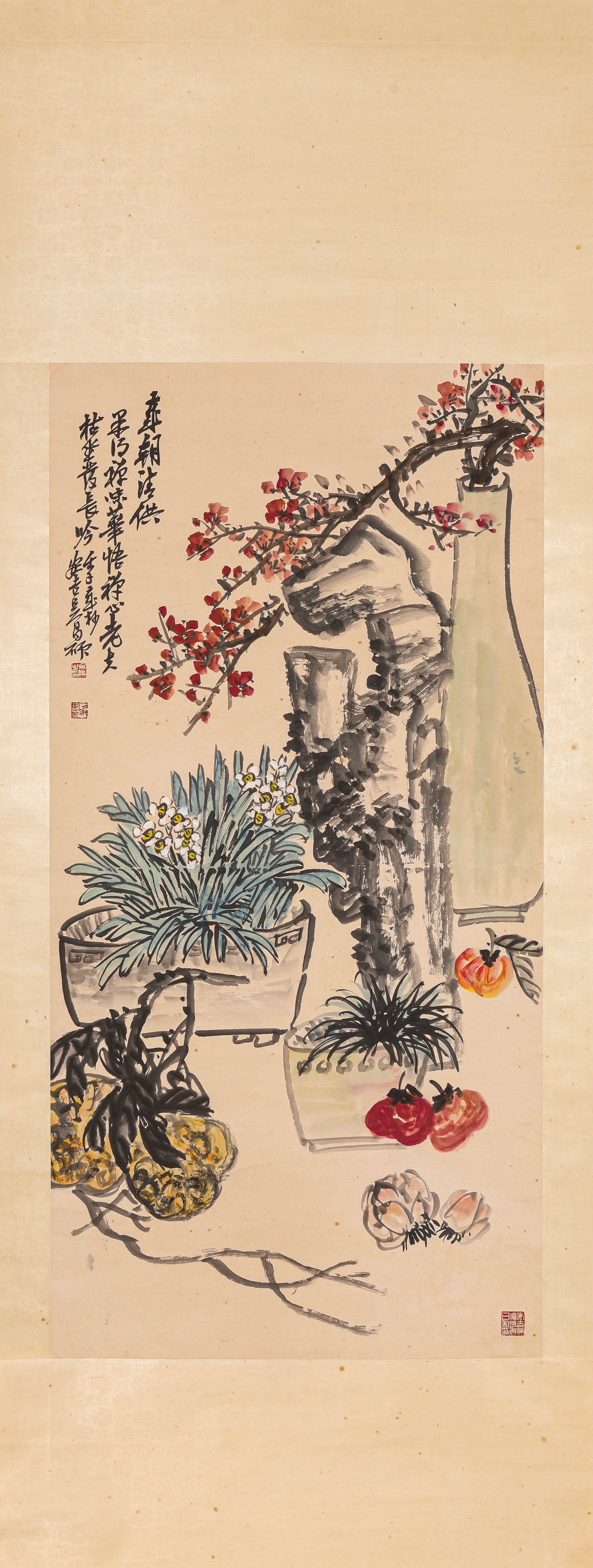 WU CHANGSHUO (1844-1927), ATTRIBUTED TO, SCHOLAR'S OBJECTS - 2