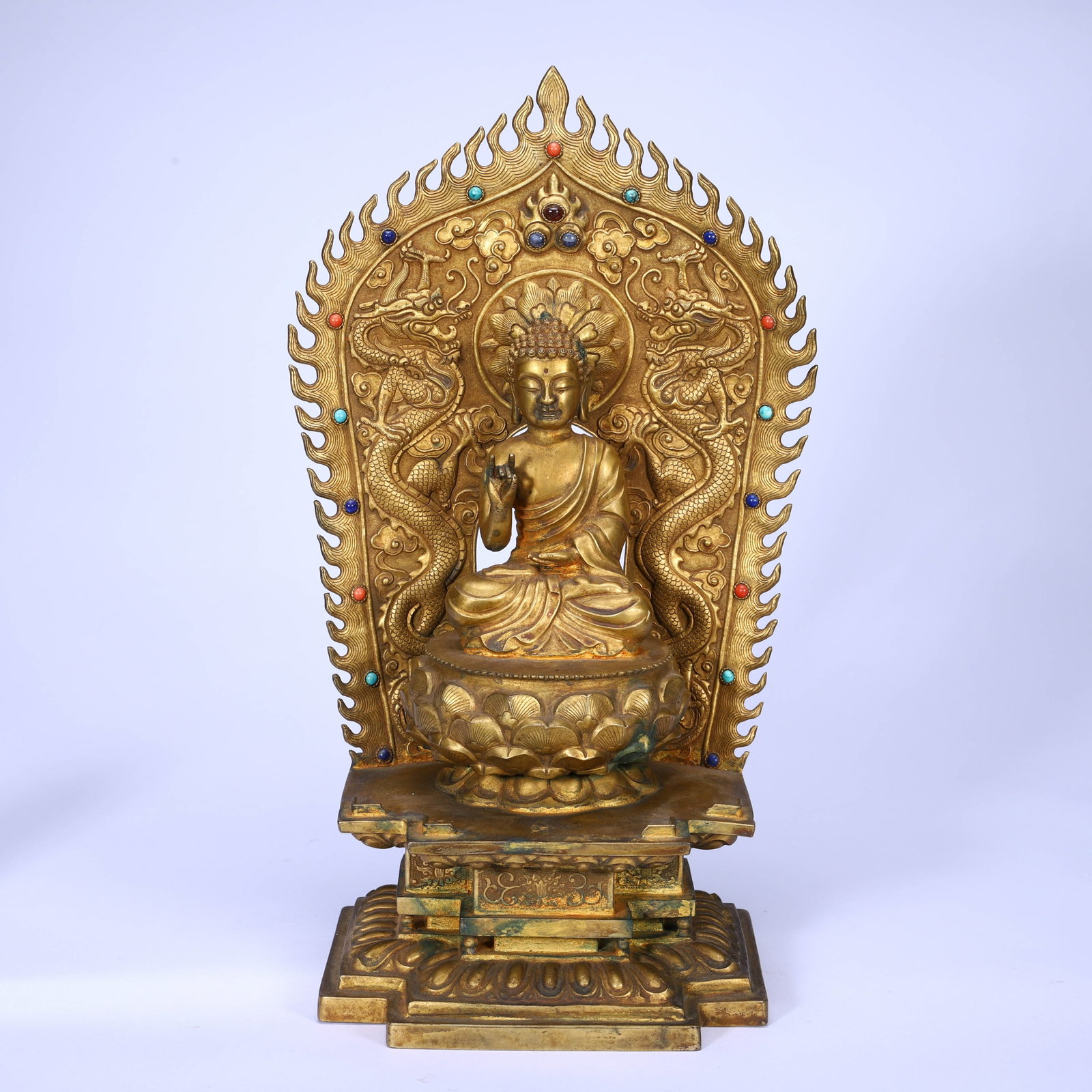 Chinese Gilt Bronze Seated Buddha Statue (1 of 9)