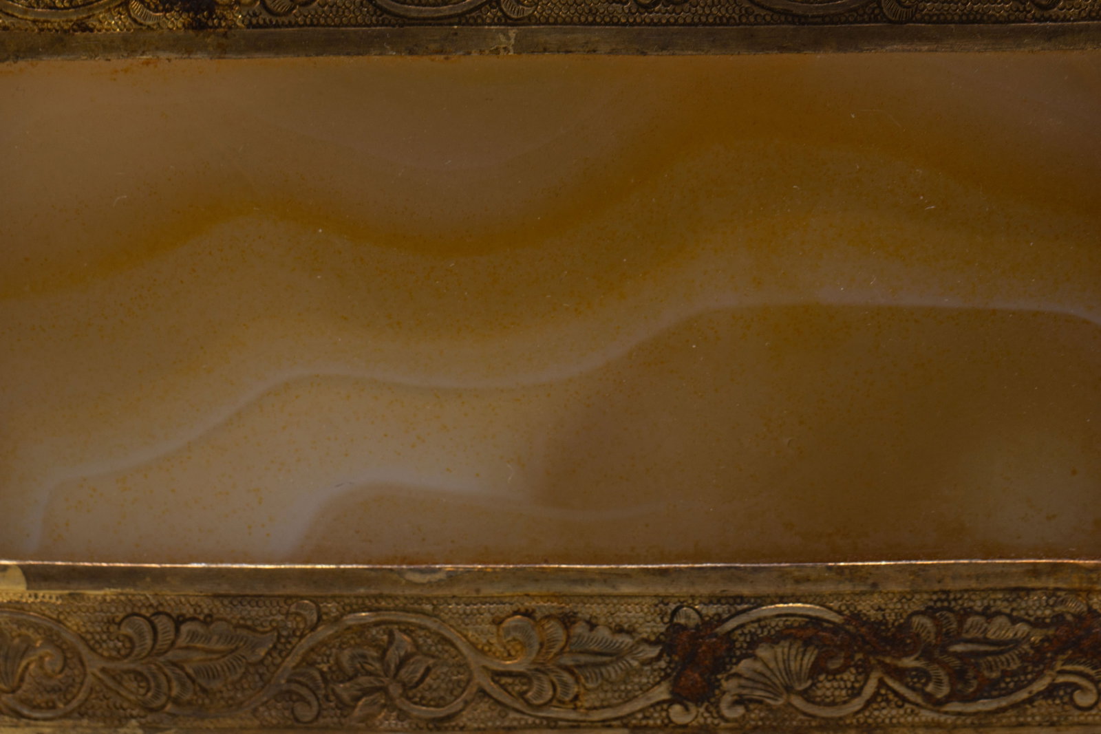 A Chinese Gilt Mounted Agate Box - 7