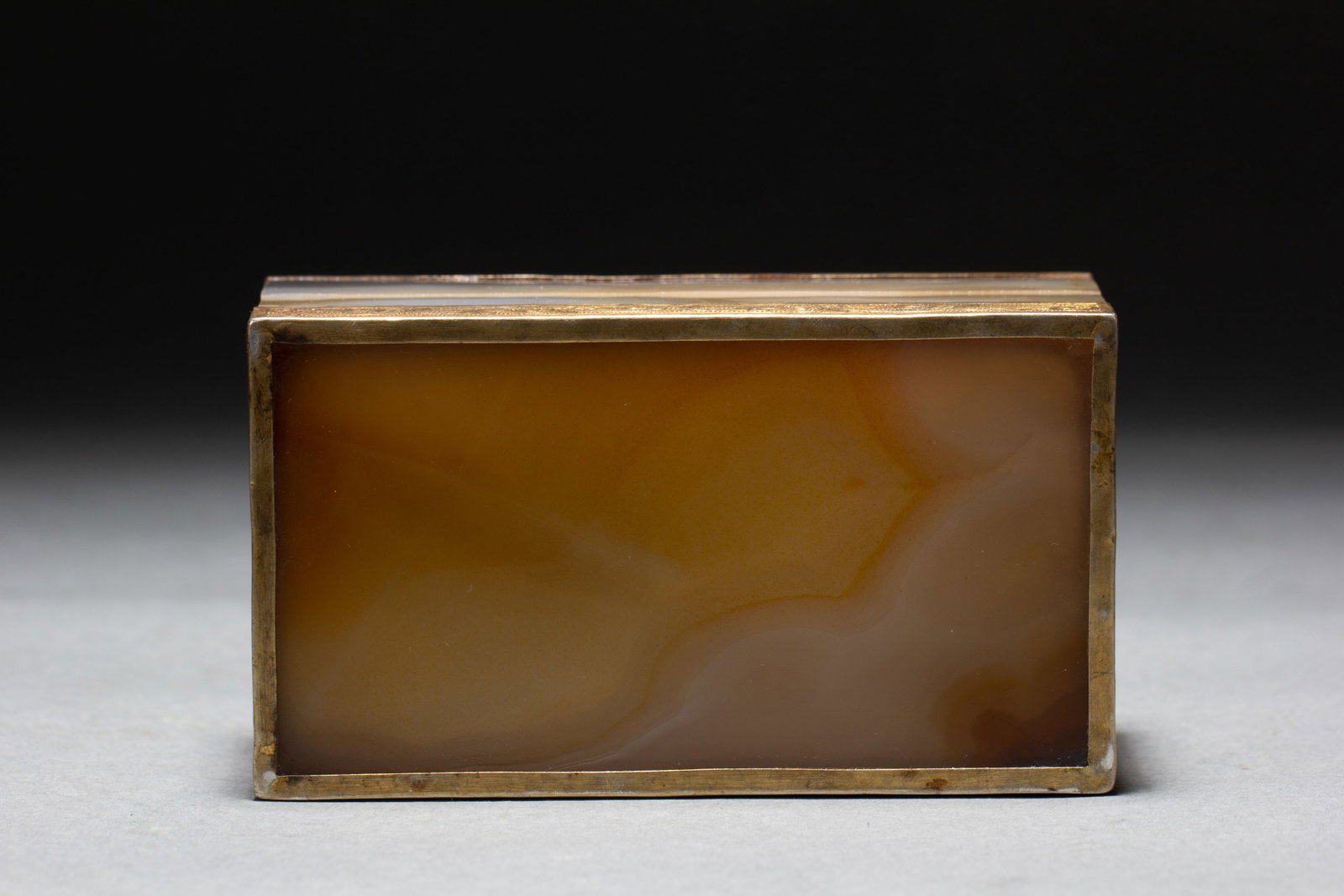 A Chinese Gilt Mounted Agate Box - 8