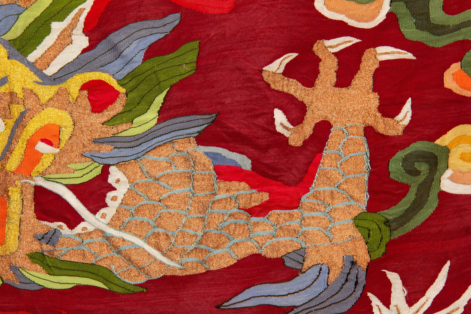 Chinese Kesi Weave Five-Clawed Dragon Panel - 10