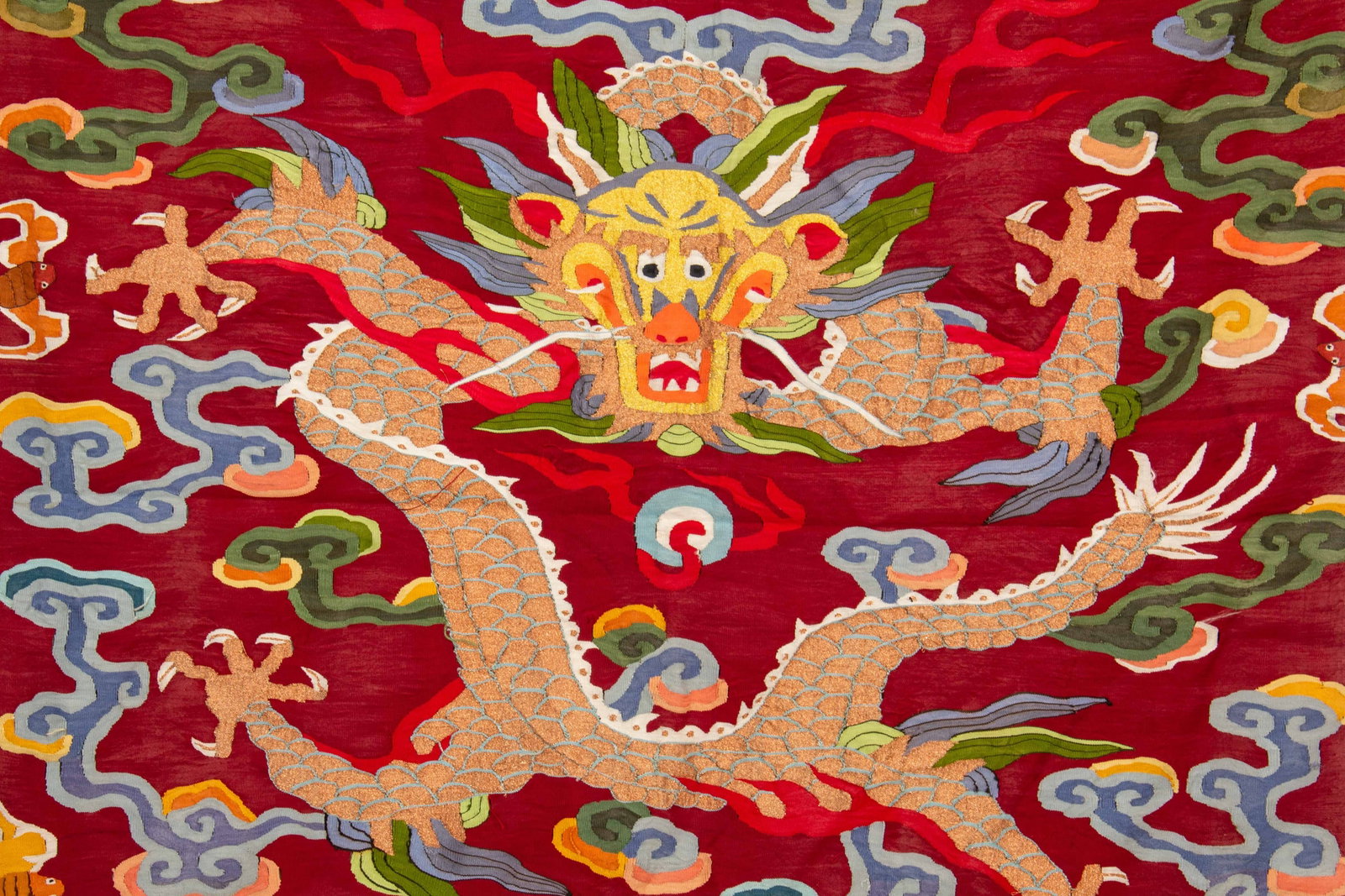 Chinese Kesi Weave Five-Clawed Dragon Panel - 2