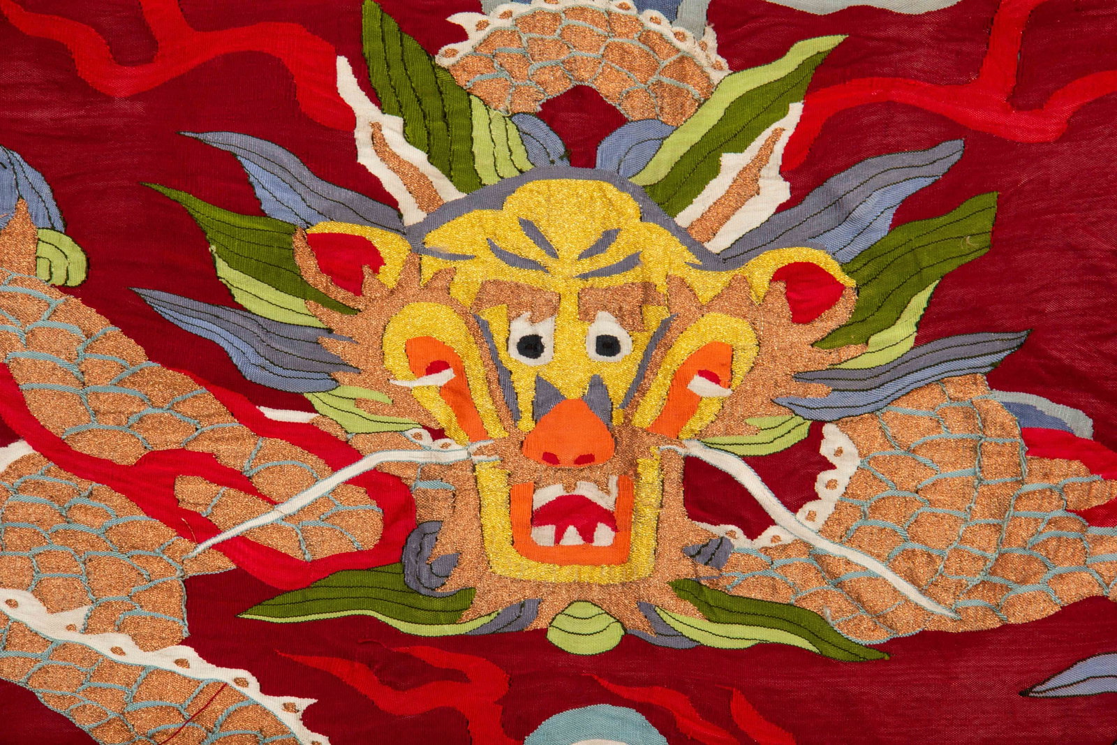 Chinese Kesi Weave Five-Clawed Dragon Panel - 3