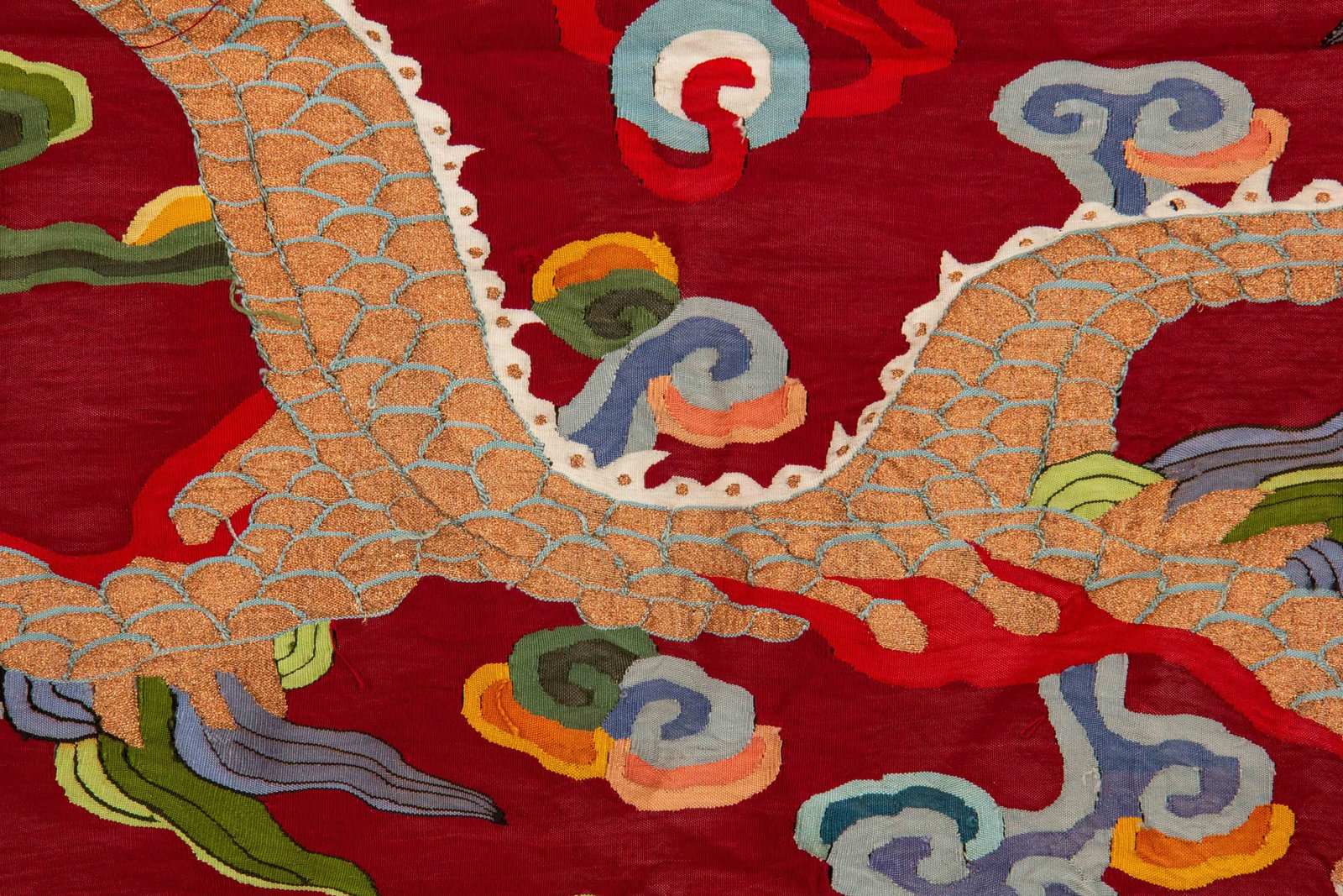 Chinese Kesi Weave Five-Clawed Dragon Panel - 4
