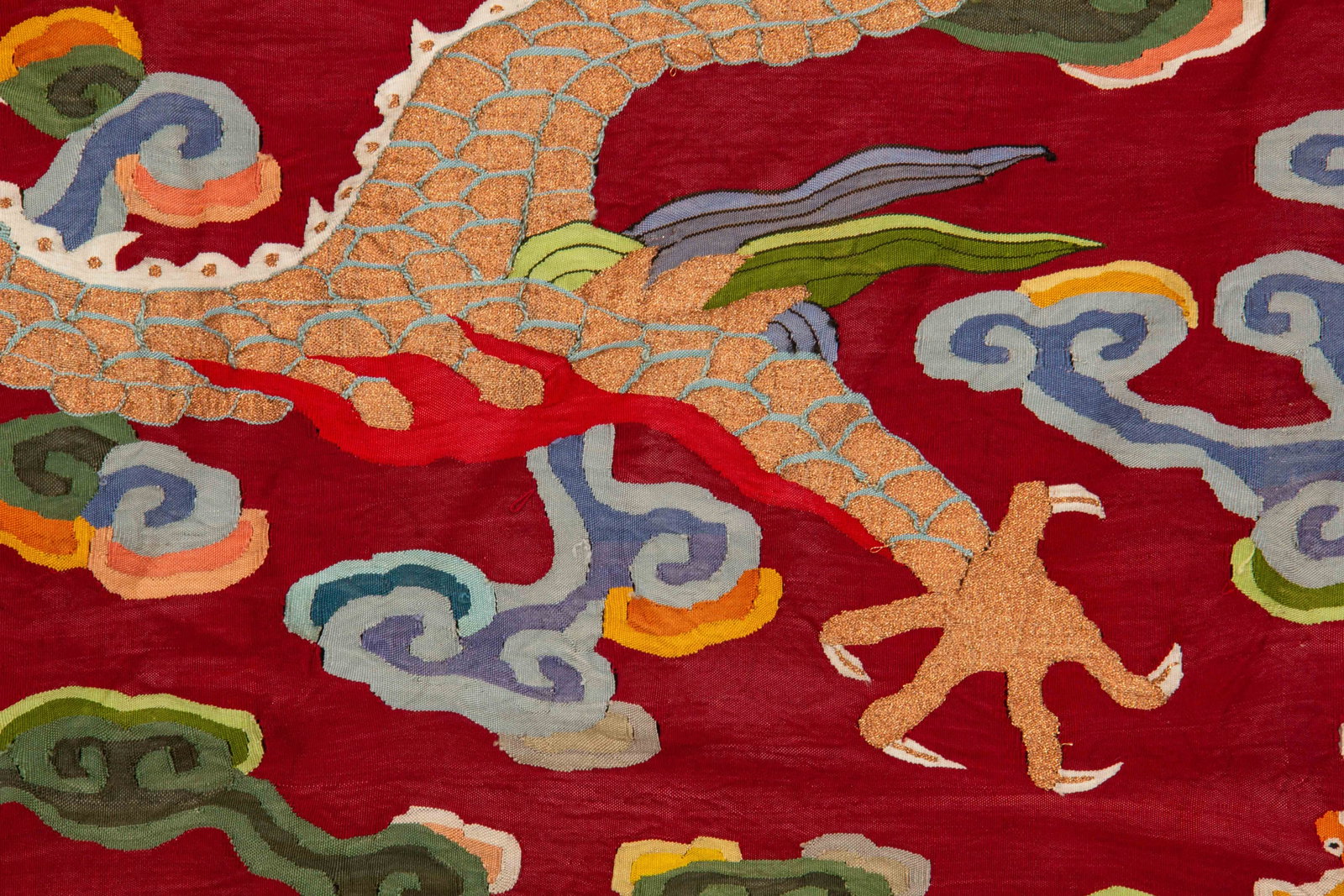 Chinese Kesi Weave Five-Clawed Dragon Panel - 6