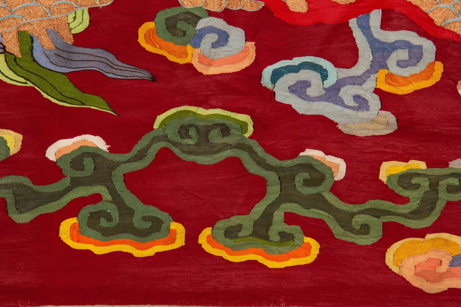 Chinese Kesi Weave Five-Clawed Dragon Panel - 7