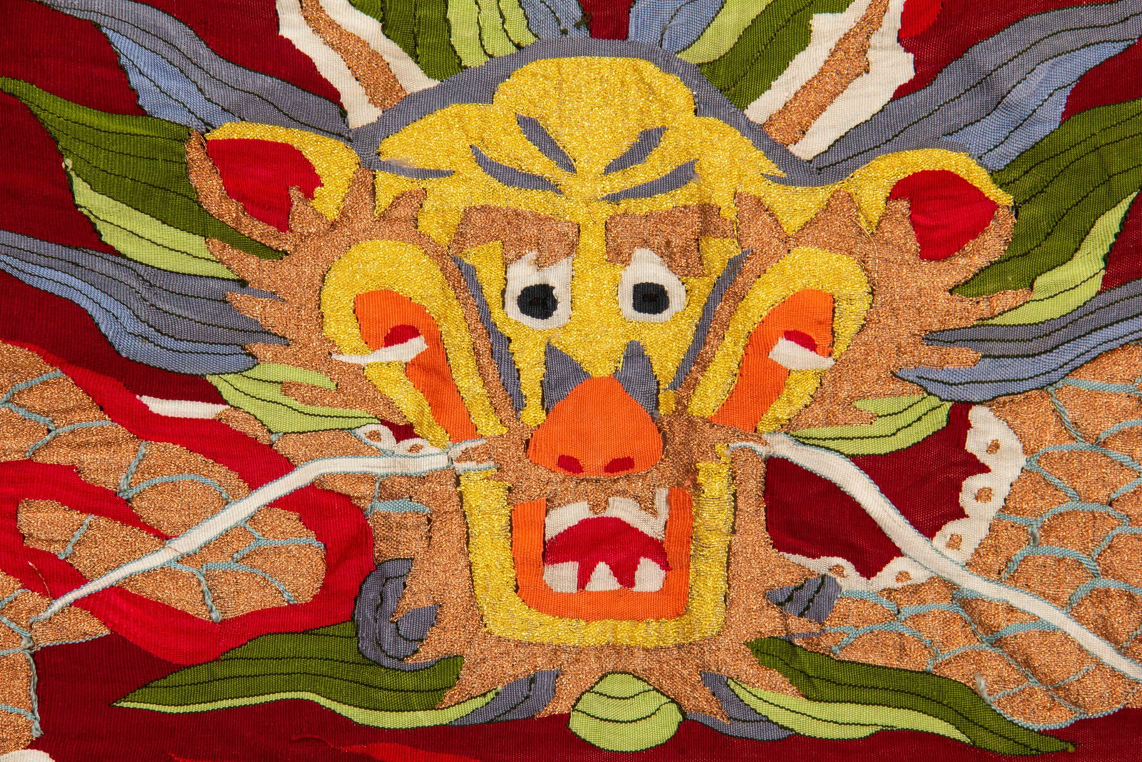 Chinese Kesi Weave Five-Clawed Dragon Panel - 8