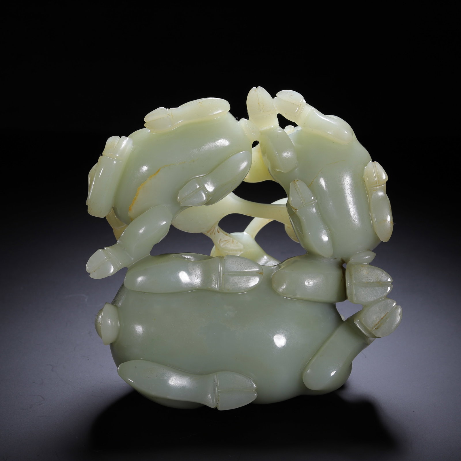 A Chinese Hetian Jade Three Rams Group - 9