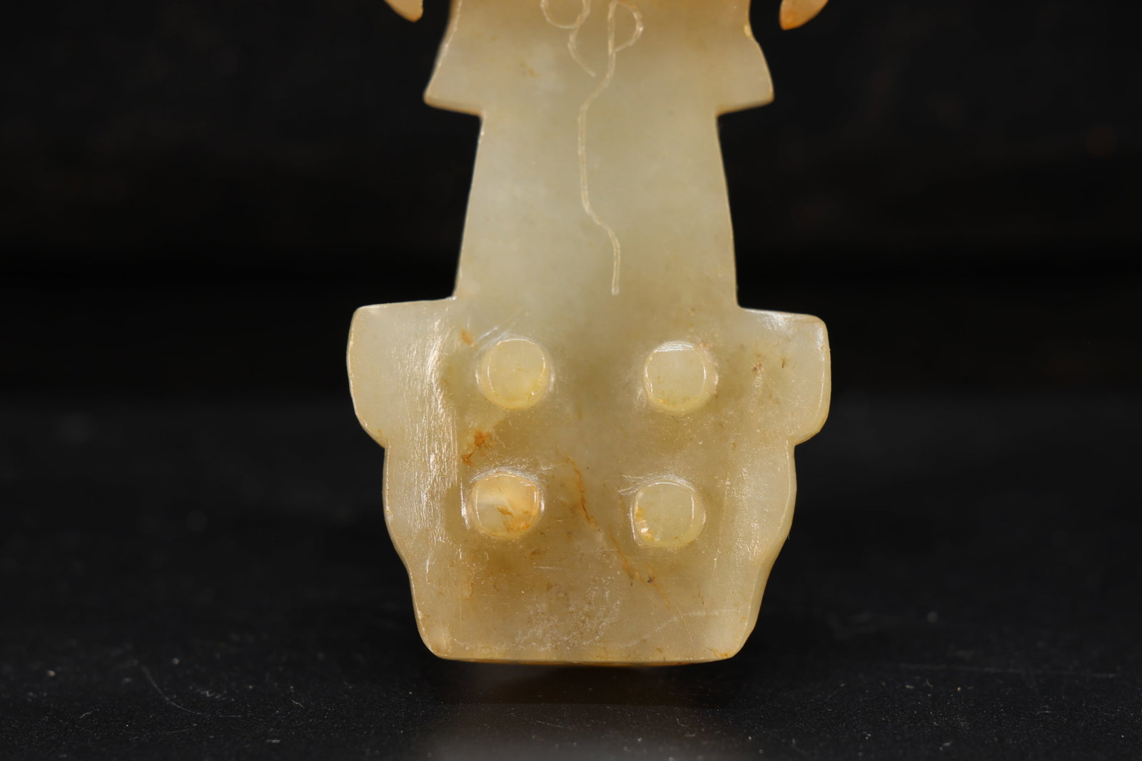 Jade Carved Beast Face Pattern Bi - 6