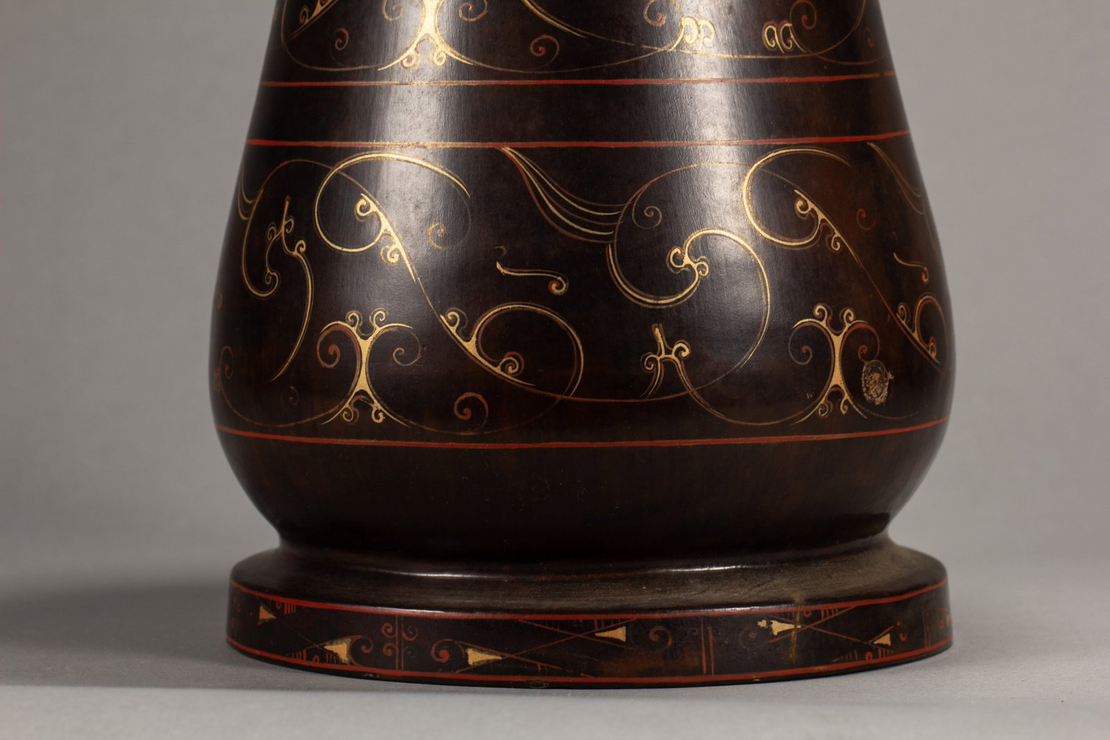 A RARE POLYCHROME PAINTED VESSEL ZUN - 4