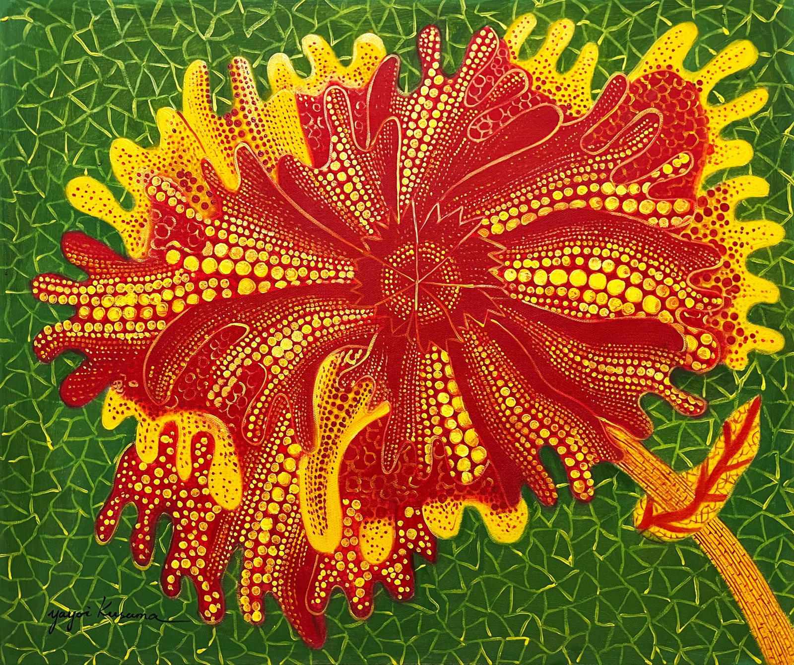 Yayoi Kusama. Flower. Oil on Canvas: Yayoi Kusama. Flower. Oil on Canvas (60 x 50cm)