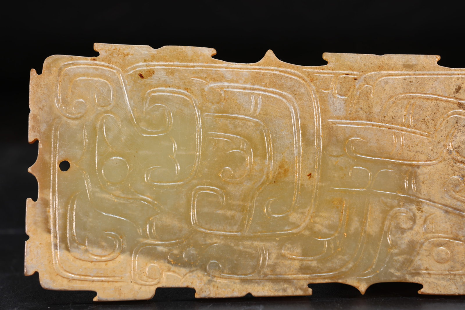 Jade Carved Beast Face and Dragon Pattern Bi - 6