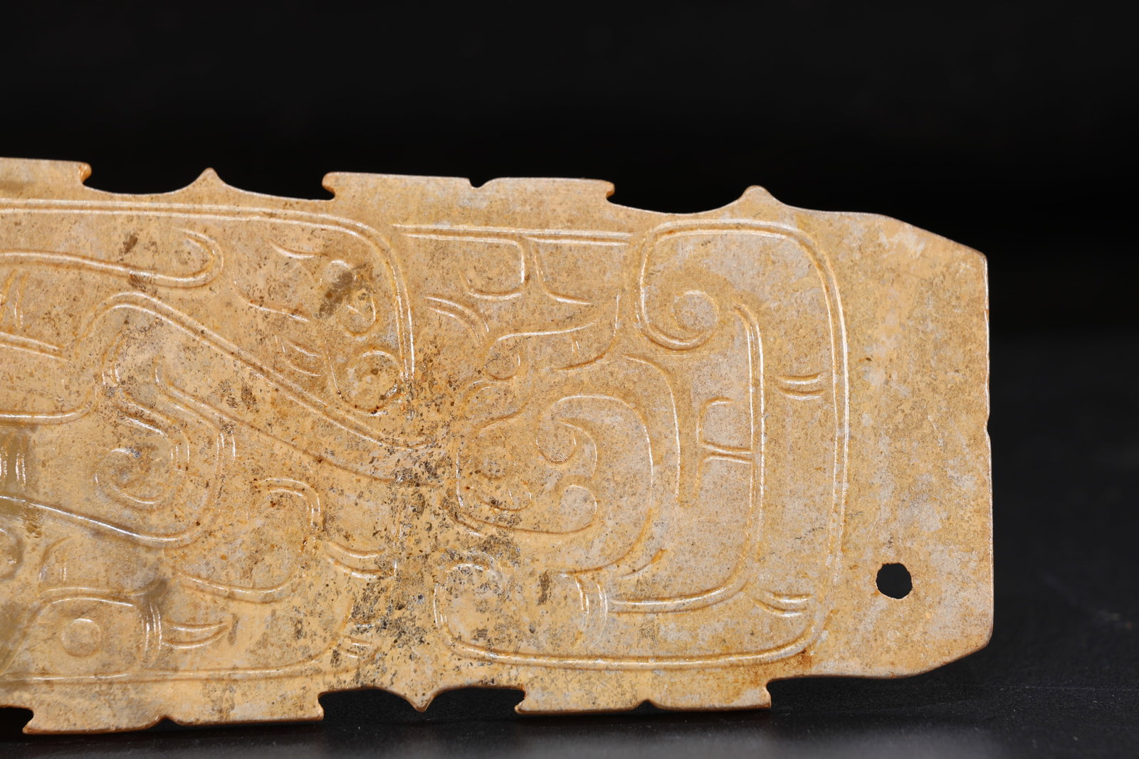 Jade Carved Beast Face and Dragon Pattern Bi - 8