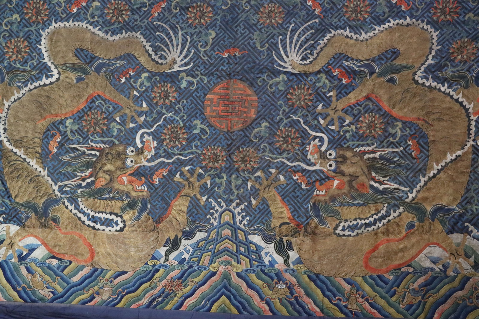 Silk Embroidery Cloud and Dragon Pattern Kesi - 14