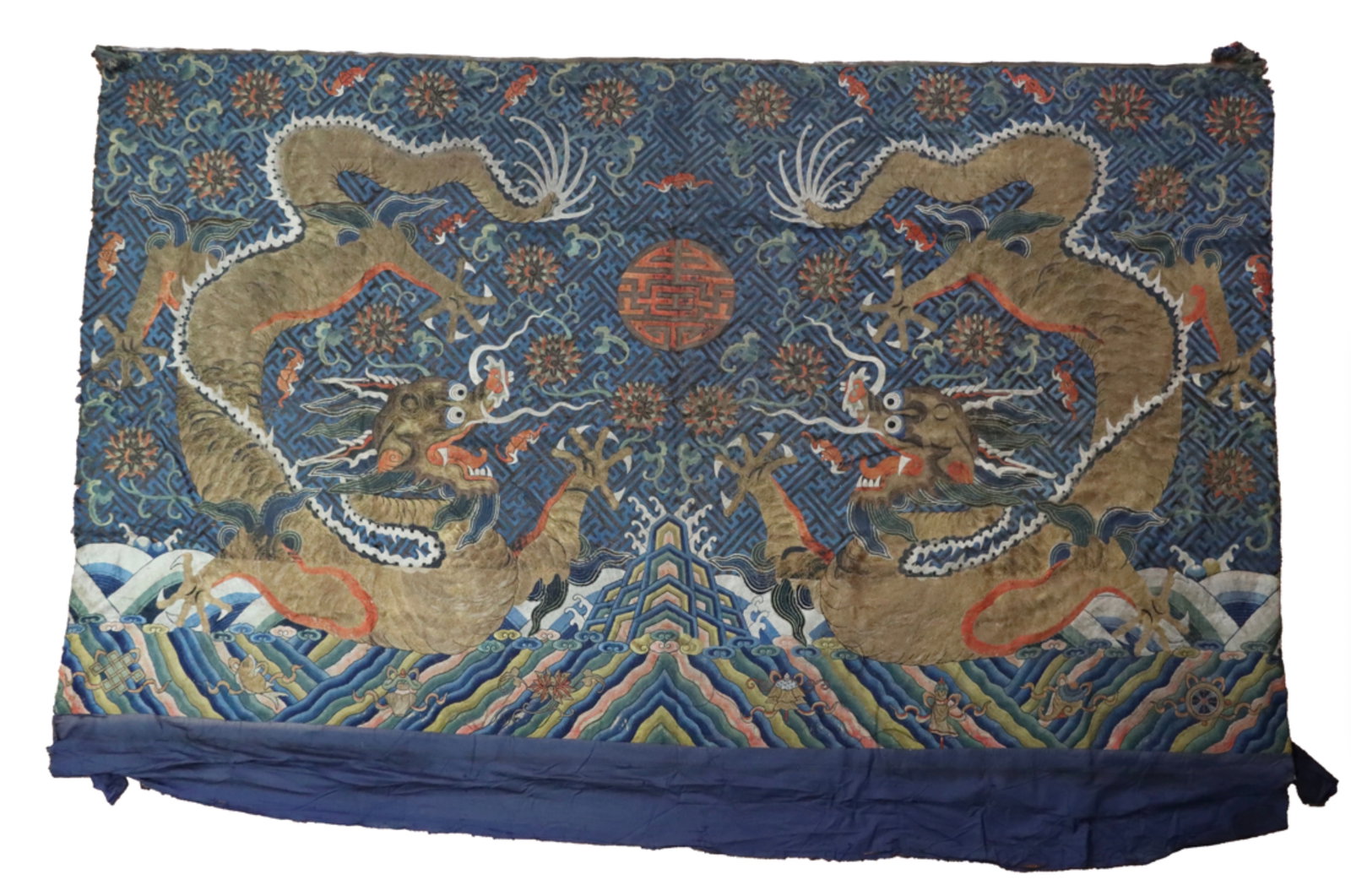 Silk Embroidery Cloud and Dragon Pattern Kesi (1 of 14)