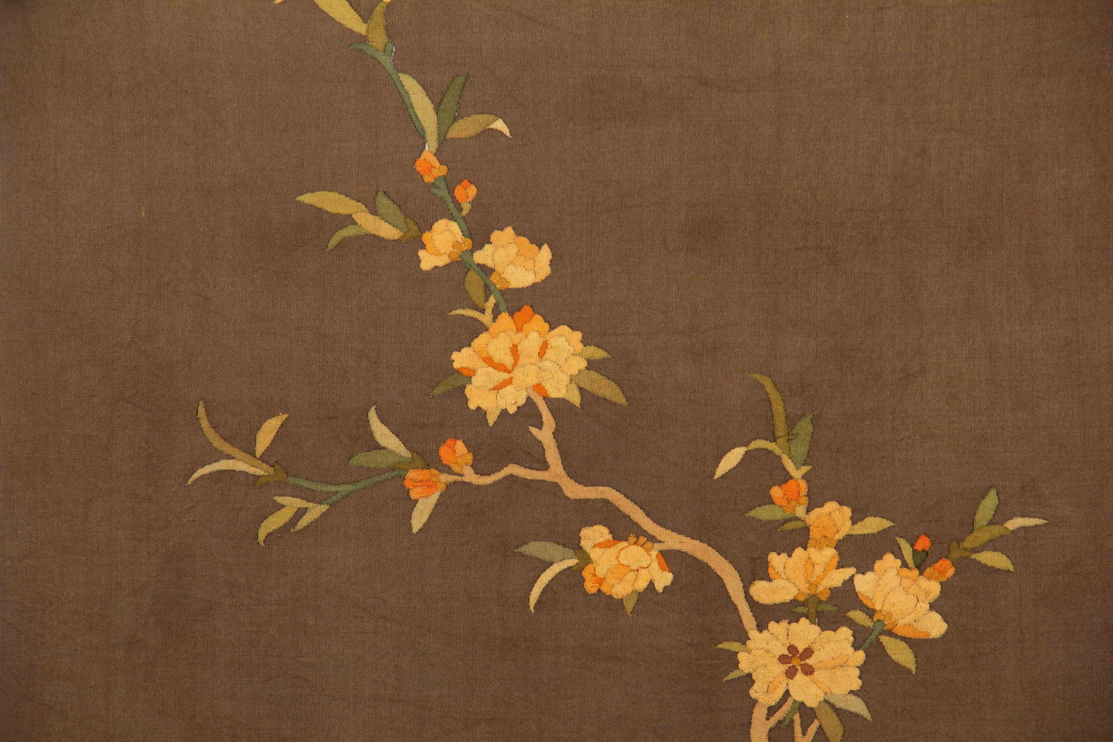 A Chinese Kesi Floral and Bird Panel - 4