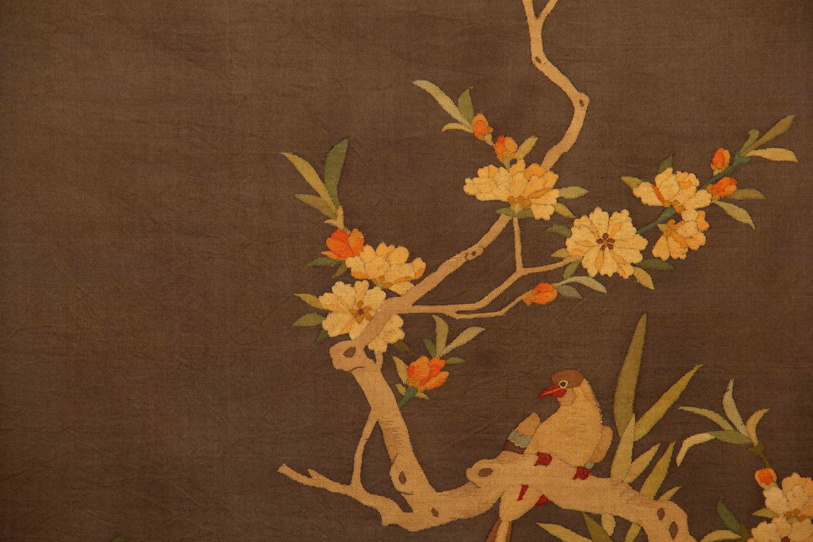 A Chinese Kesi Floral and Bird Panel - 5