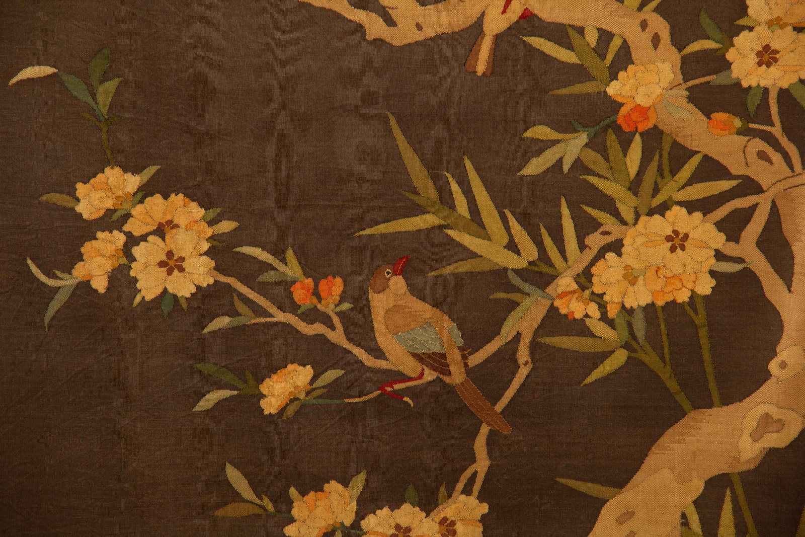 A Chinese Kesi Floral and Bird Panel - 6