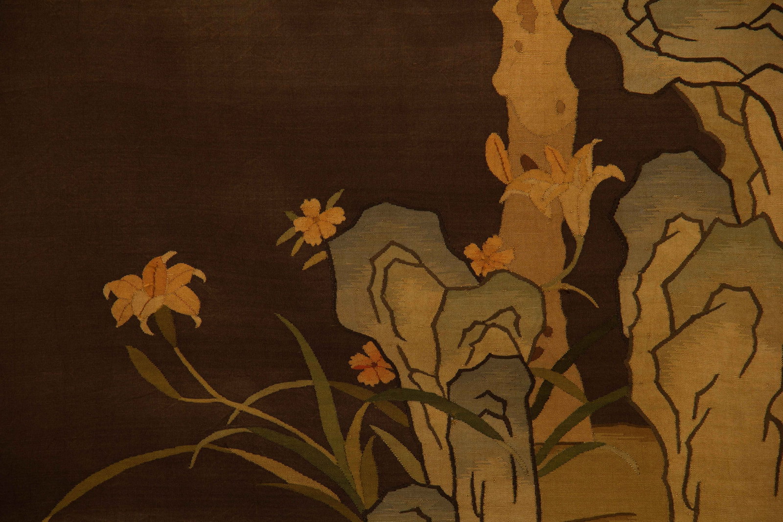 A Chinese Kesi Floral and Bird Panel - 8