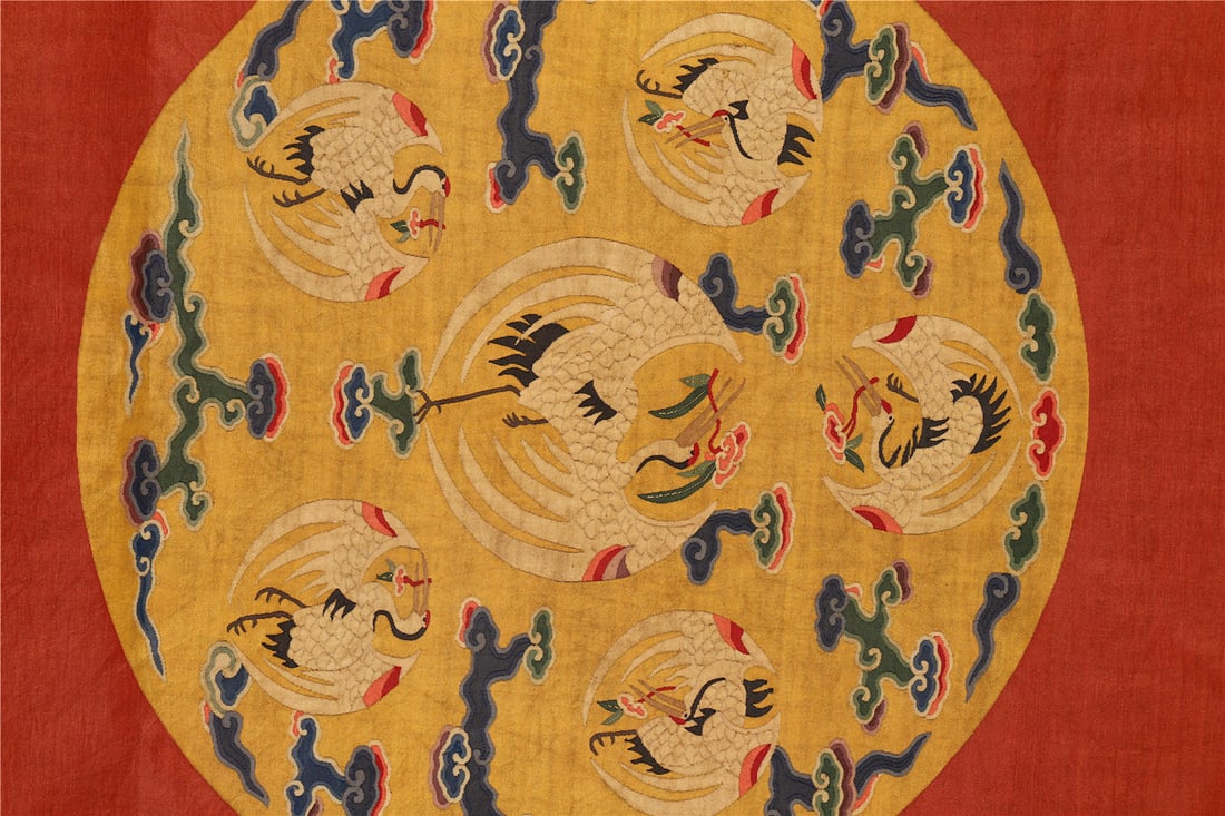 A Chinese Kesi Crane Textile - 4
