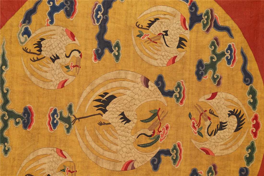 A Chinese Kesi Crane Textile - 8