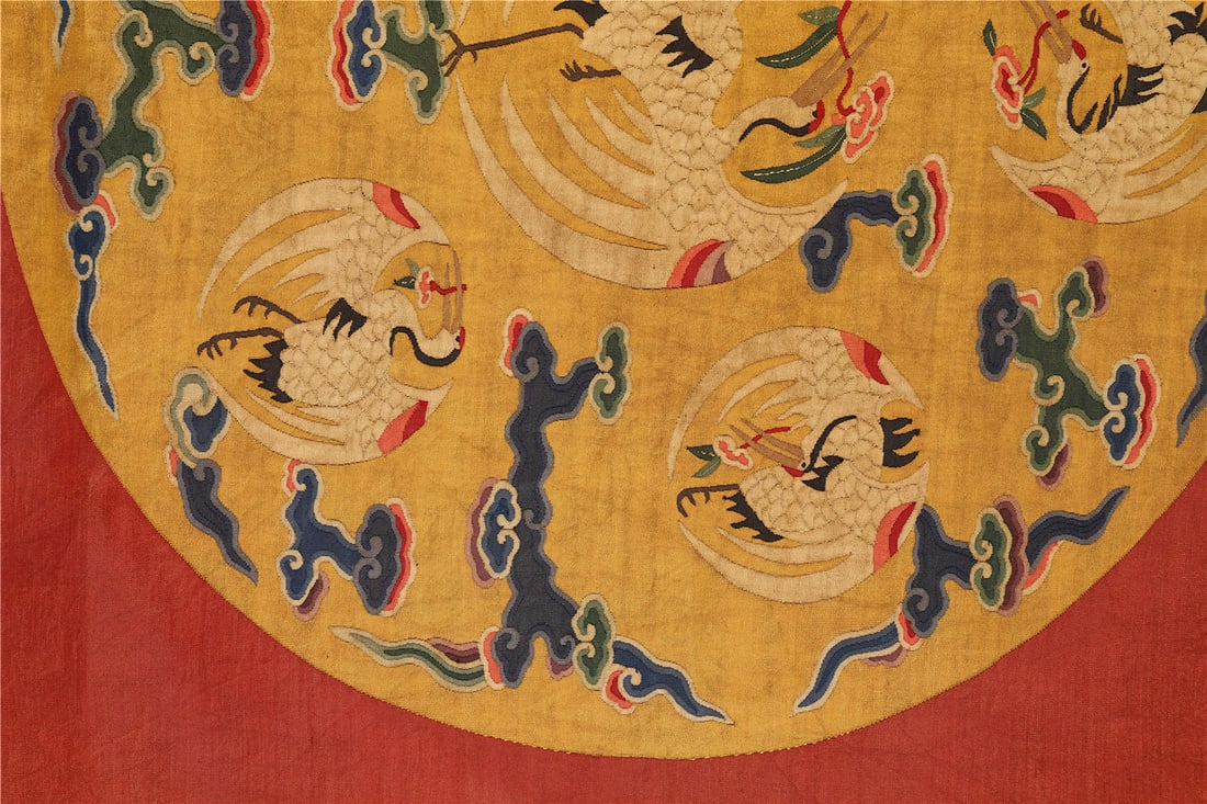 A Chinese Kesi Crane Textile - 9
