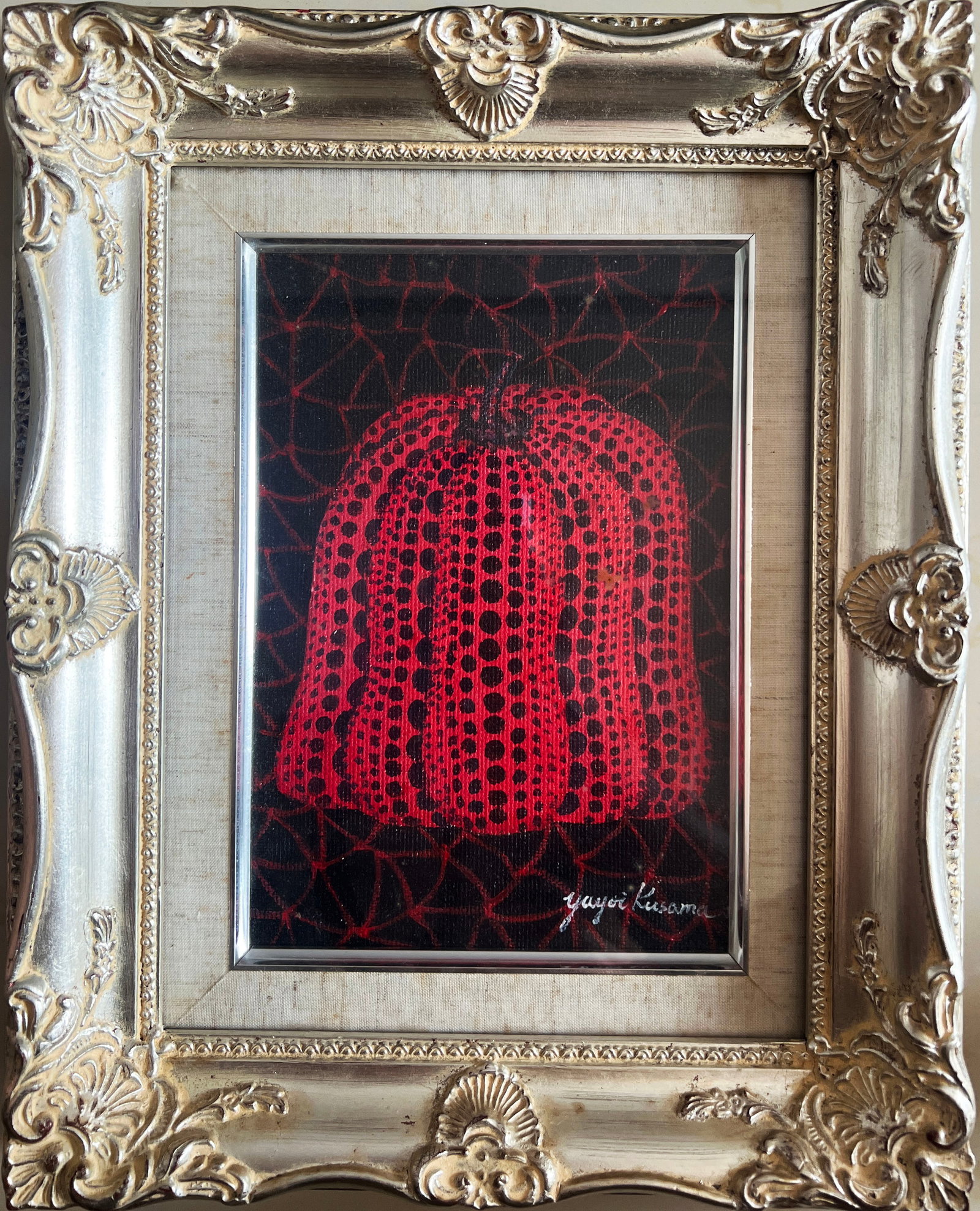 Yayoi Kusama. Red Pumpkin. Oil on Canvas: Yayoi Kusama. Red Pumpkin. Oil on Canvas (23 x 16cm)