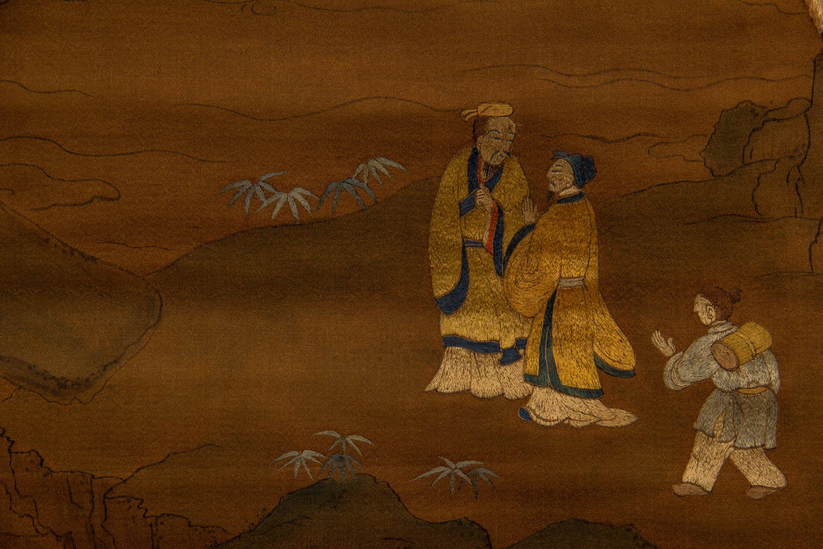 Chinese Kesi Figural Scroll - 10
