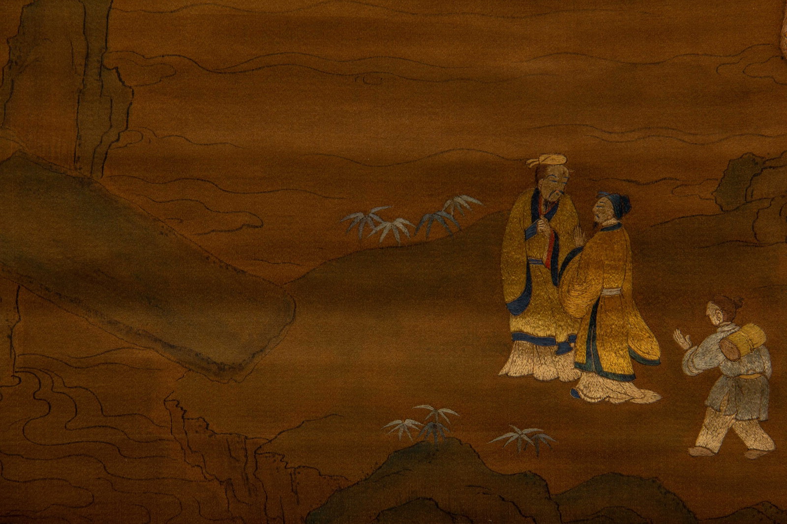 Chinese Kesi Figural Scroll - 4