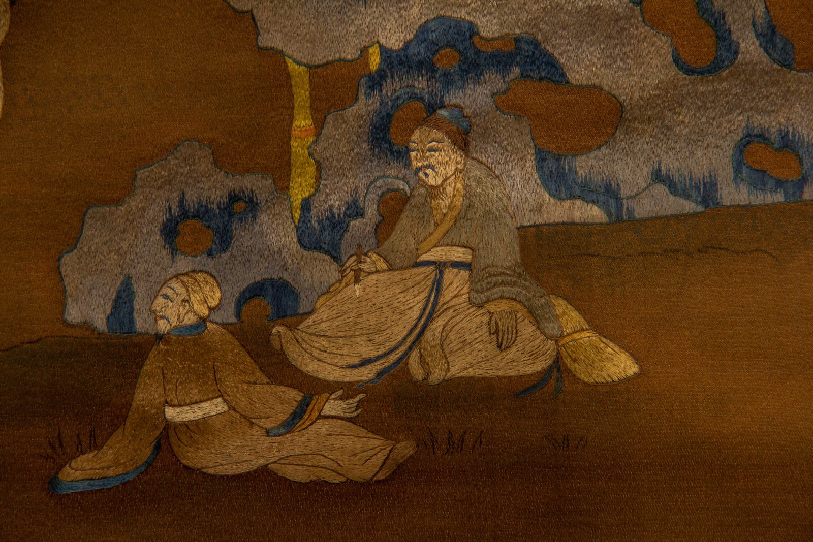 Chinese Kesi Figural Scroll - 7