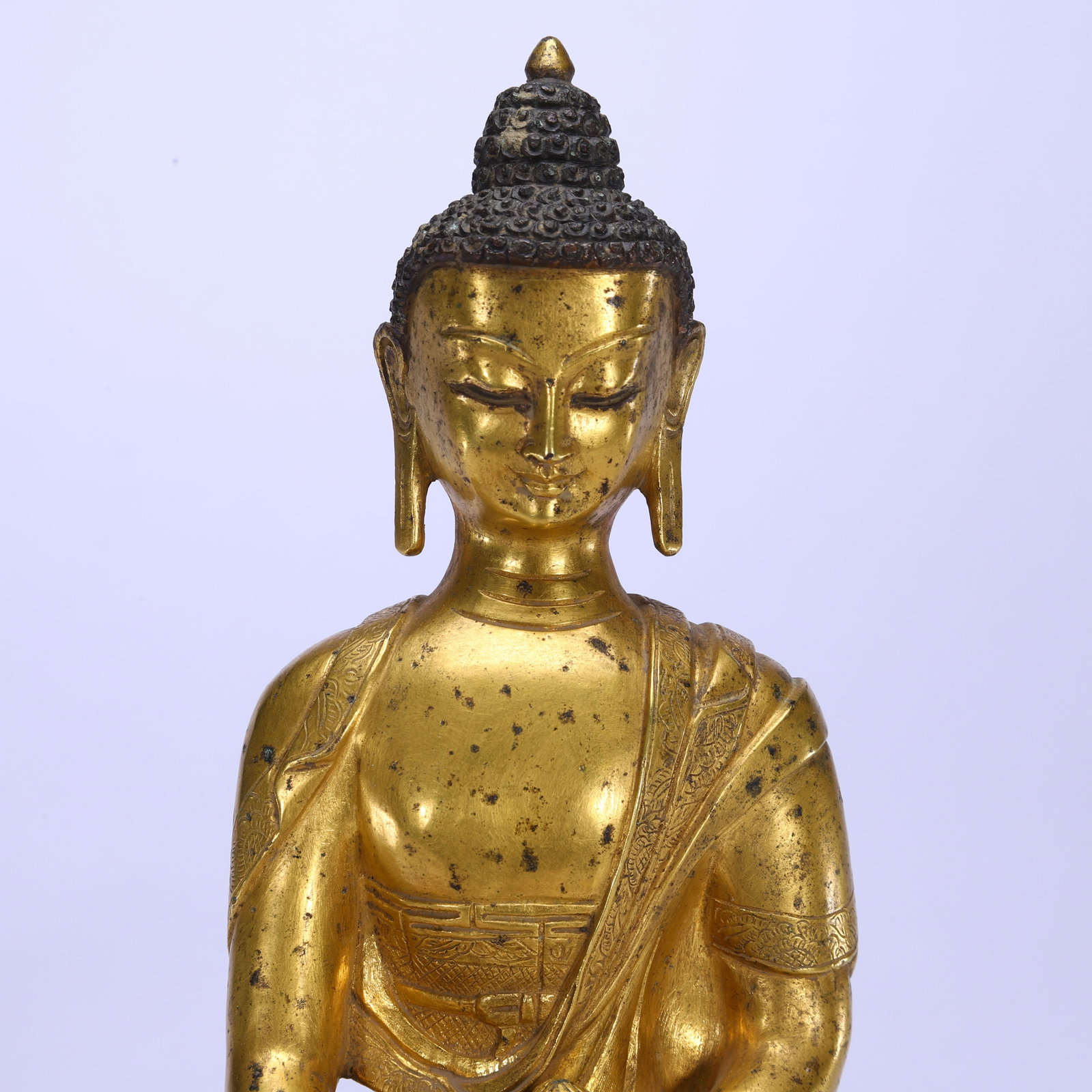 Chinese Gilt Bronze Buddha Statue - 2