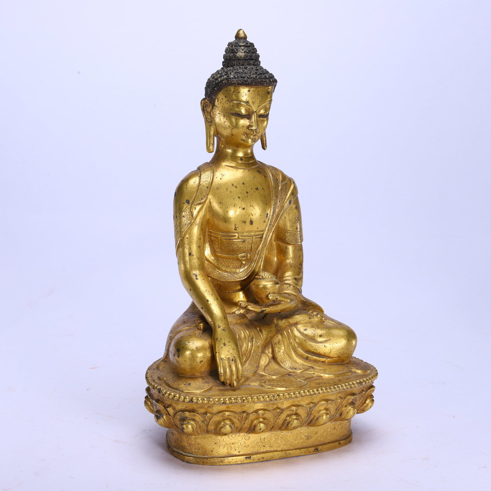 Chinese Gilt Bronze Buddha Statue - 5