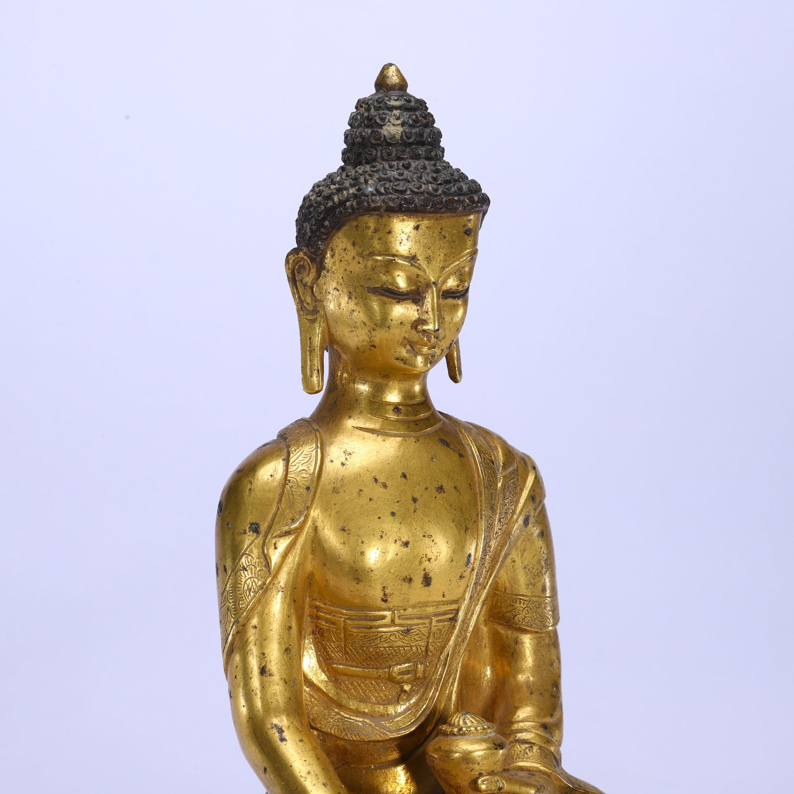 Chinese Gilt Bronze Buddha Statue - 6