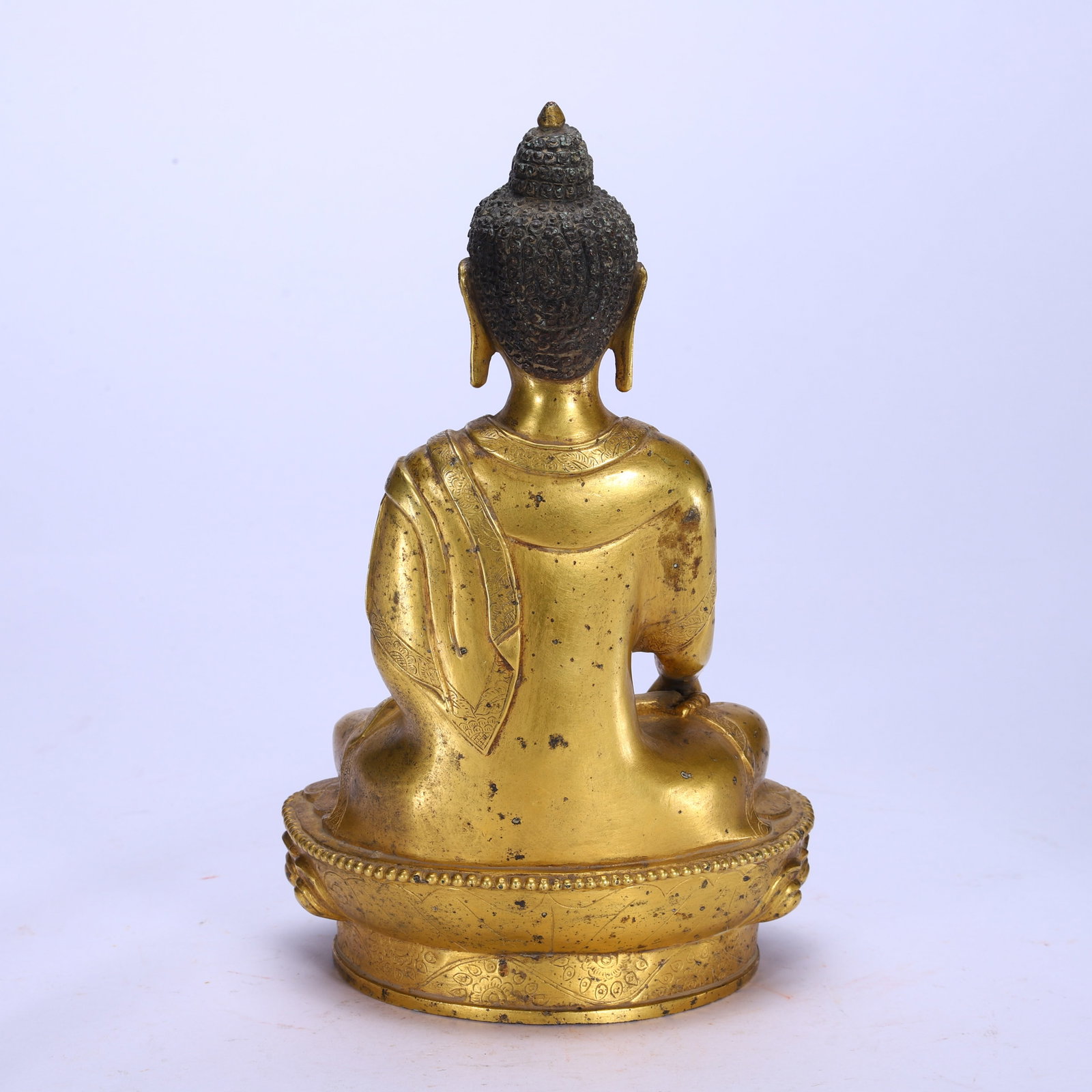 Chinese Gilt Bronze Buddha Statue - 8