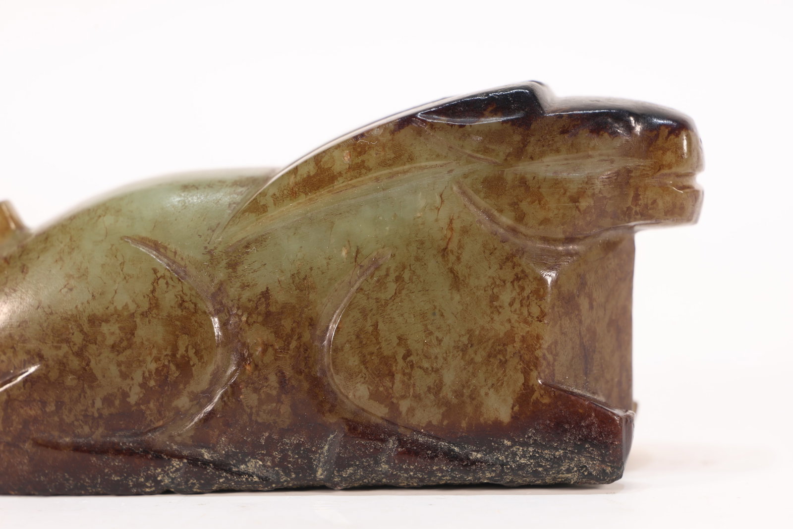 Jade Carved Ram Shape Ornament - 2