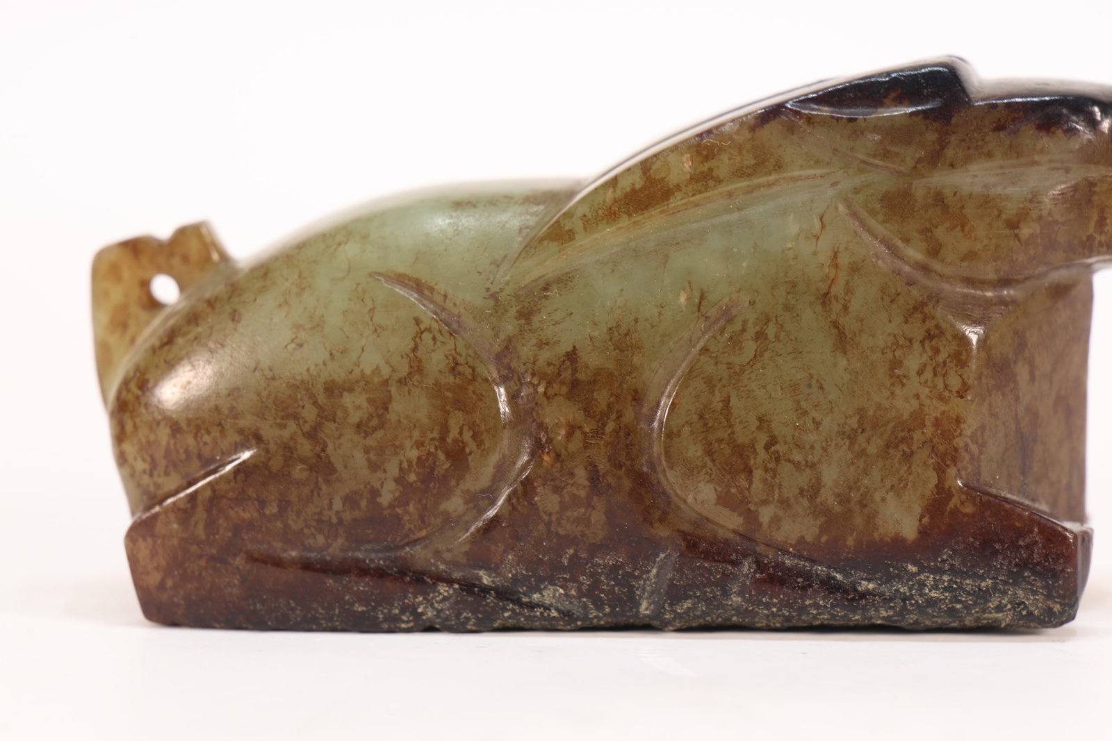 Jade Carved Ram Shape Ornament - 3