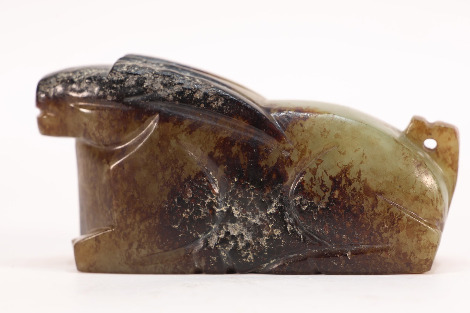 Jade Carved Ram Shape Ornament - 5