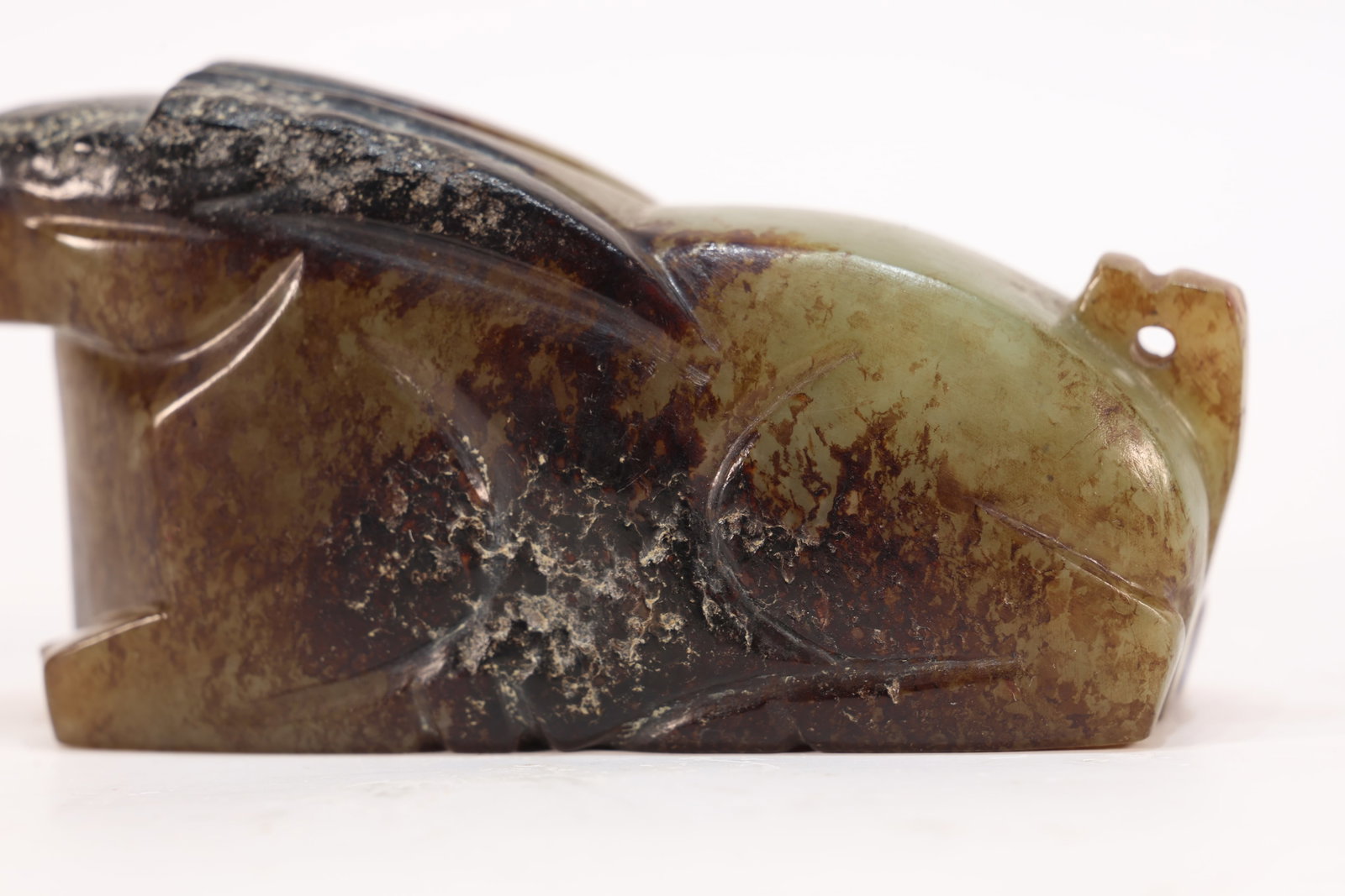 Jade Carved Ram Shape Ornament - 6