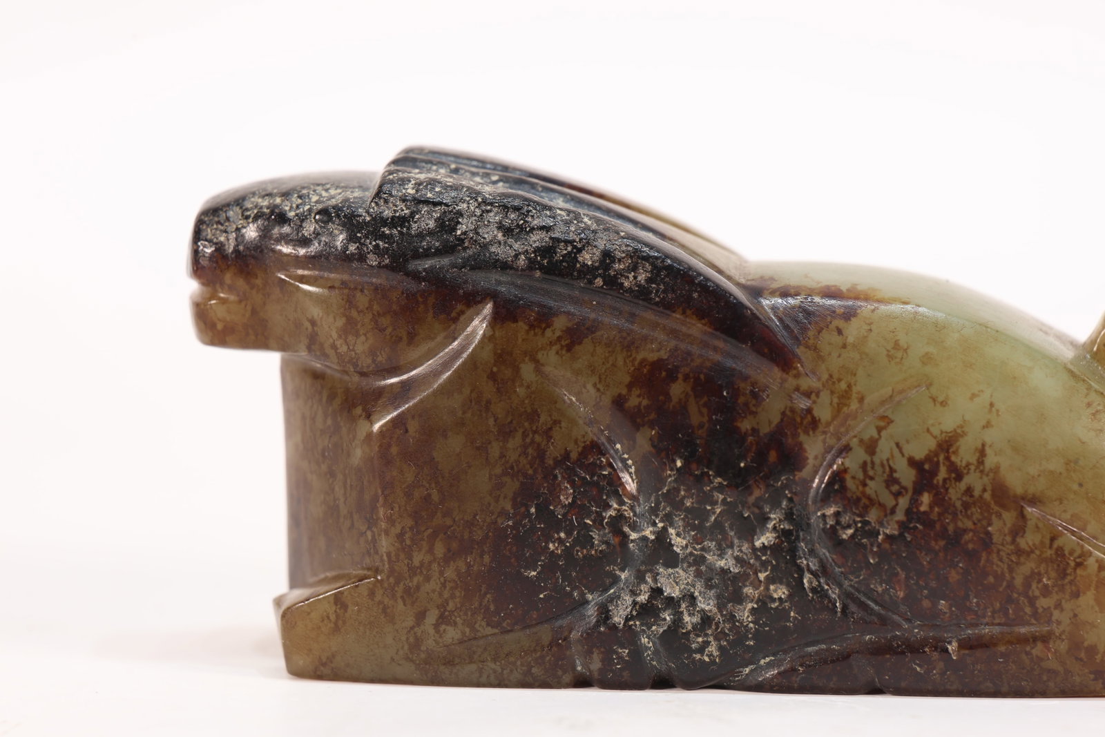Jade Carved Ram Shape Ornament - 7