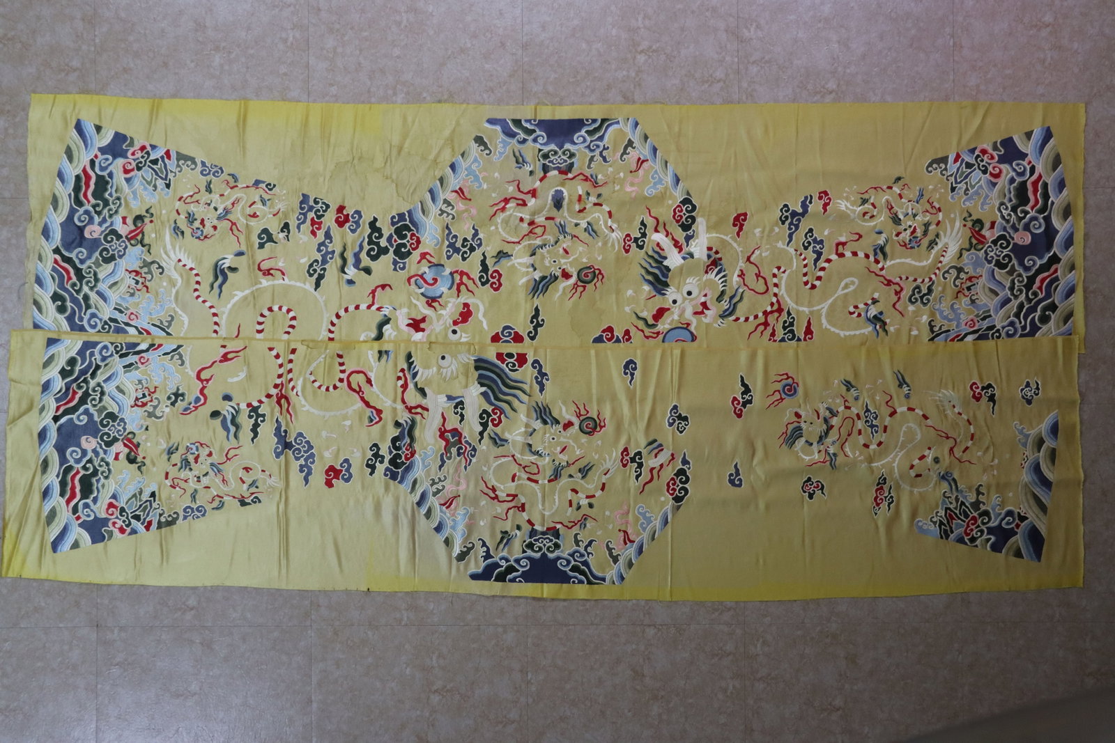 Silk Embroidery Cloud and Dragon Pattern Kesi (1 of 11)