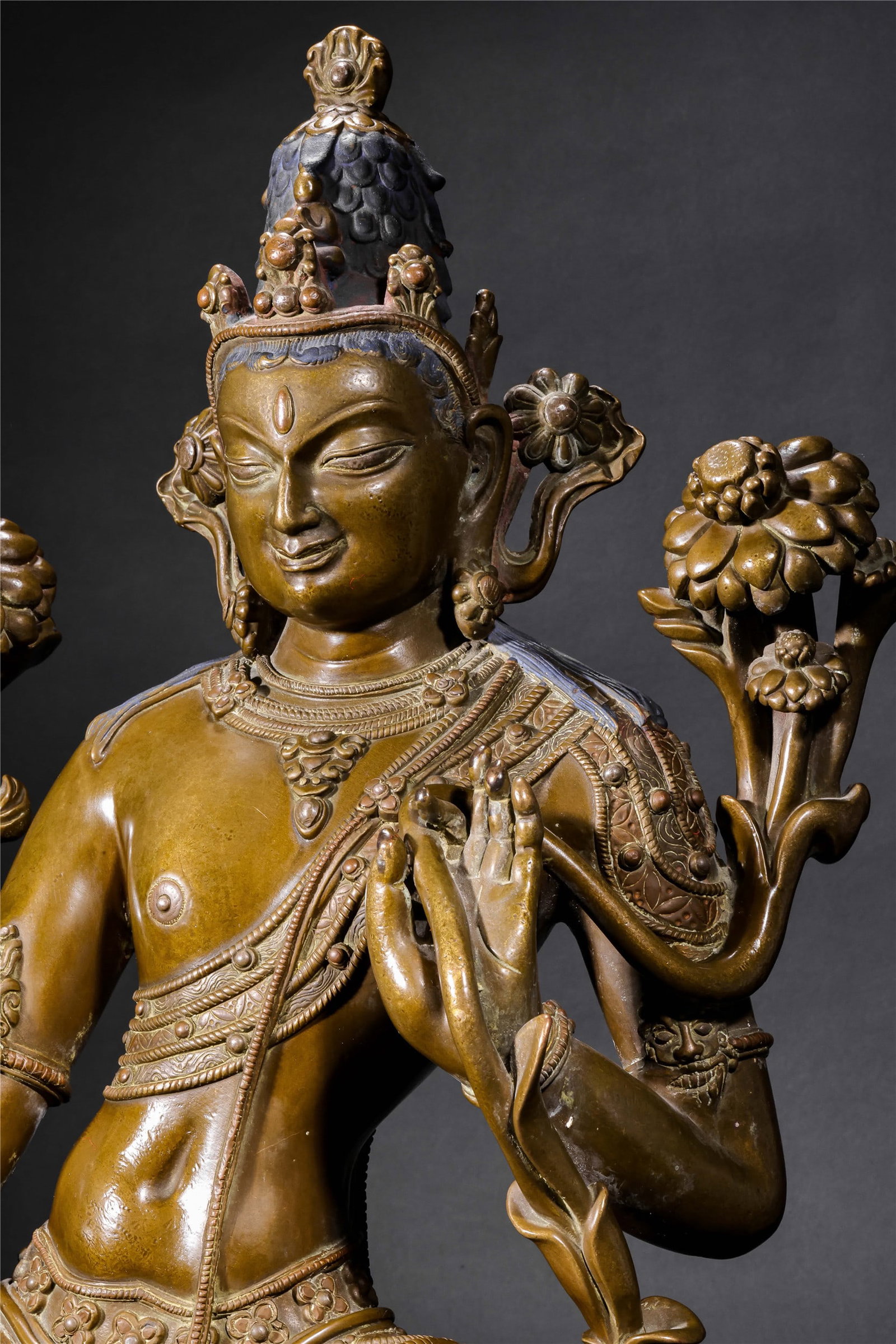 A Chinese Bronze Buddha Statue - 7