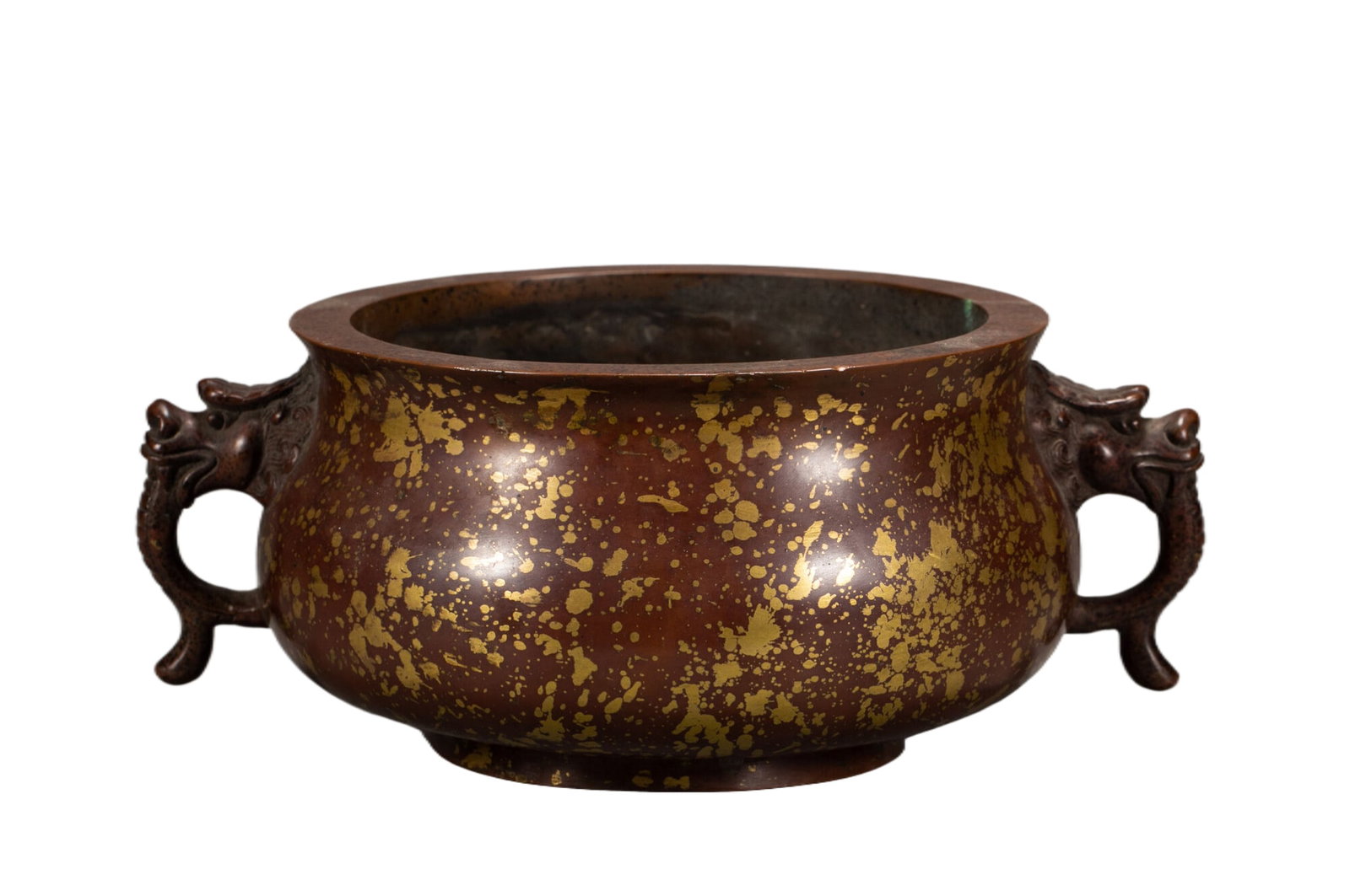 A Chinese Gold-Splashed Bronze Censer (1 of 7)