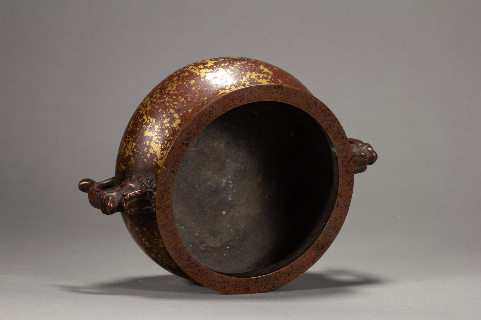 A Chinese Gold-Splashed Bronze Censer - 5