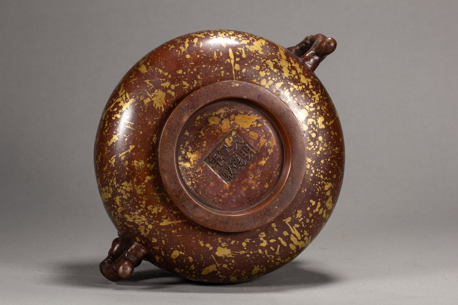 A Chinese Gold-Splashed Bronze Censer - 6