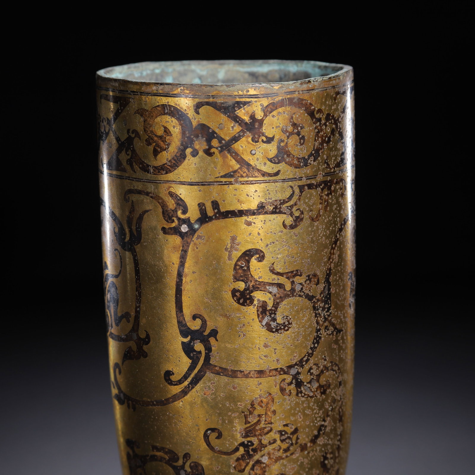 A Chinese Gilt Bronze Cup - 2