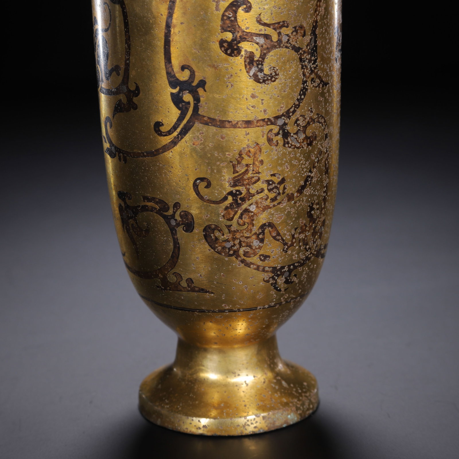 A Chinese Gilt Bronze Cup - 3