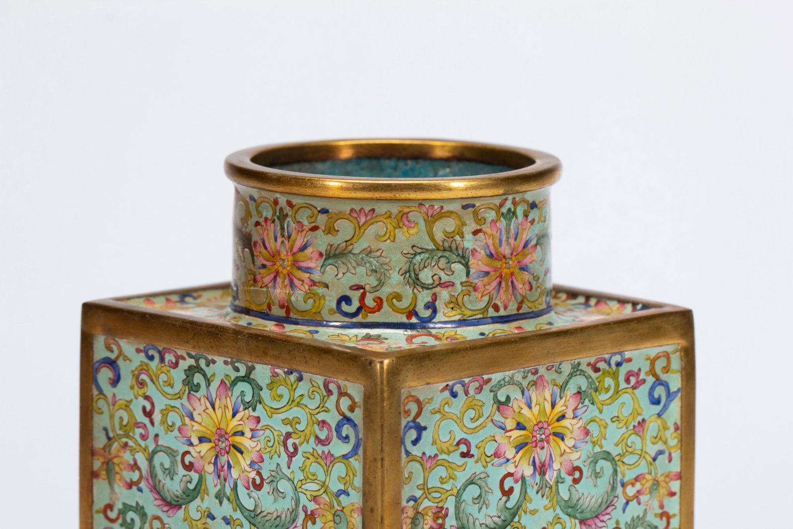 A Chinese Painted Enamel Square Vase - 2